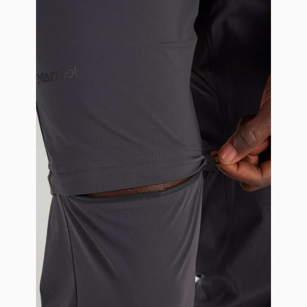 Marmot Meżczyzni Arch Rock Convertible Pant, Oddychające Spodnie Trekkingowe Zapinane na Zamek, Wodoodporne Spodnie Turystyczne, Długie Spodnie Z Odpinanymi Nogawkami, Dark Steel, 28