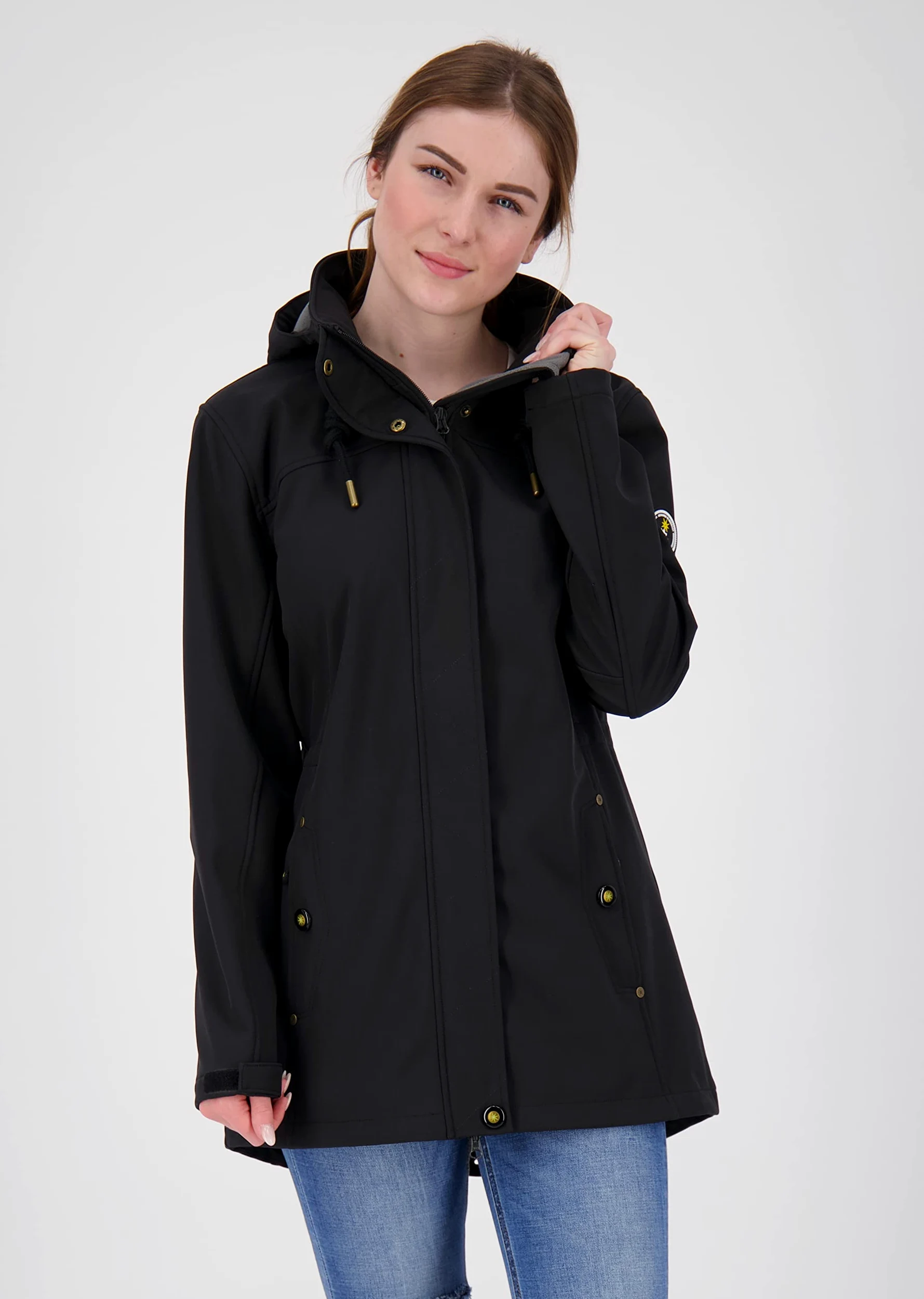 Ankerglut Kurtka softshell Kobiety Damski Płaszcz Softshell Krótki Płaszcz Z Kapturem, Kurtka Softshell, Kurtka Przejściowa #Anker Glutbreeze