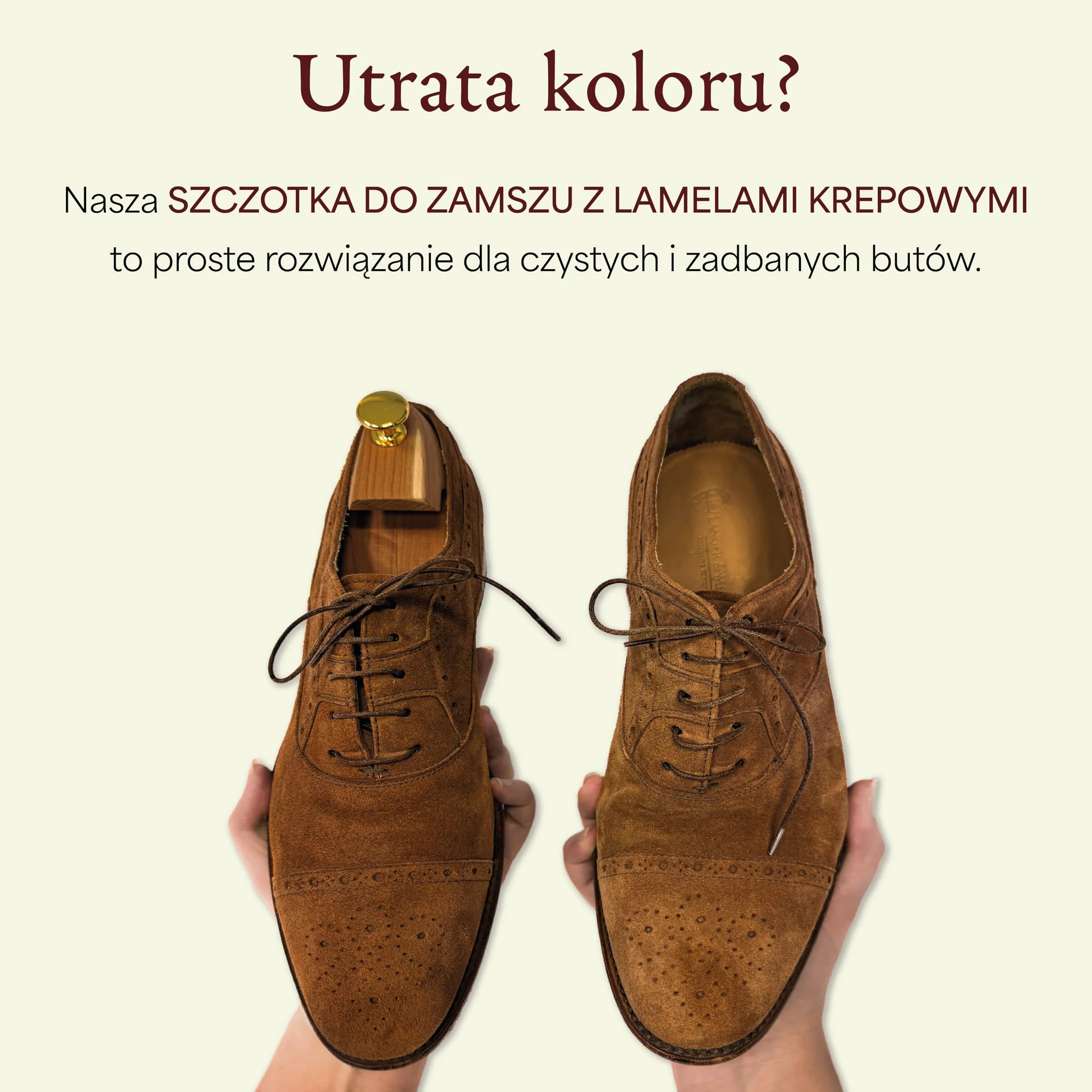 Langer & Messmer Szczotka do Skóry z Zamszowych Butów z Lamówkami Krepowymi - Pielęgnacja Skóry Welurowej i Nubukowej