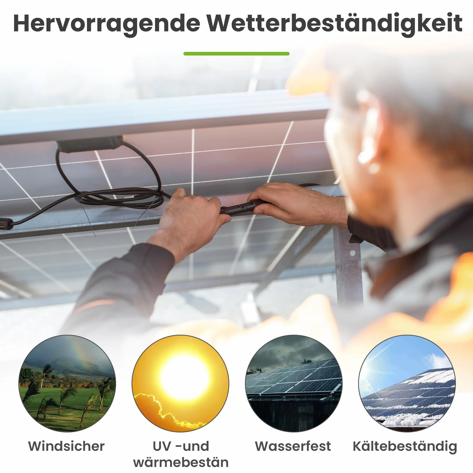Offgridtec 1 m 4 mm² profesjonalny kabel połączeniowy z wtyczką PV