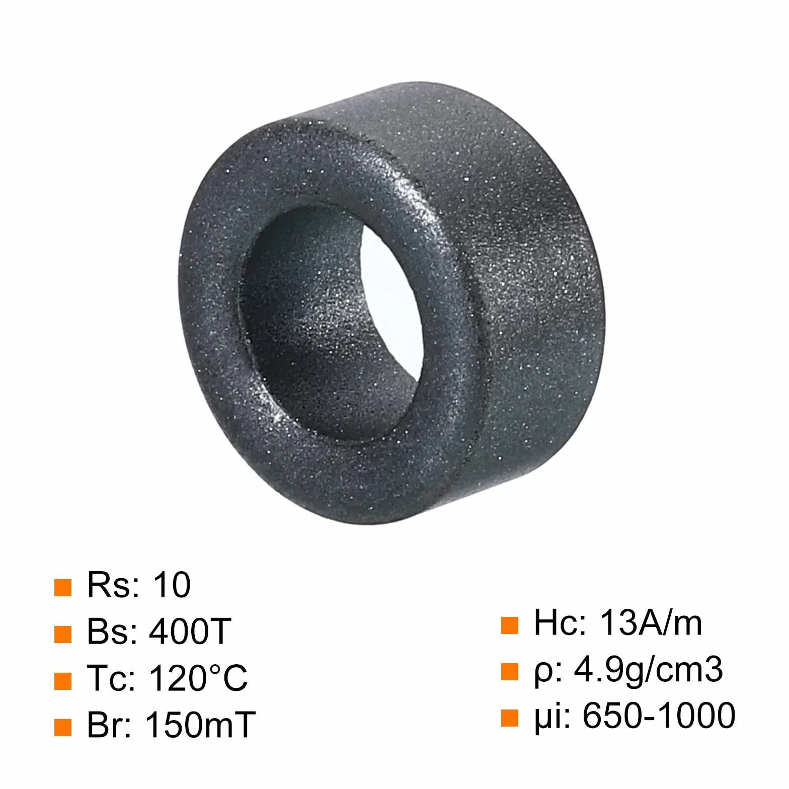 PATIKIL Rdzeń ferrytowy toroidalny 14 mm x 8 mm x 7 mm, 10 sztuk transformatora indukcyjnego cewki oringowej, czarny