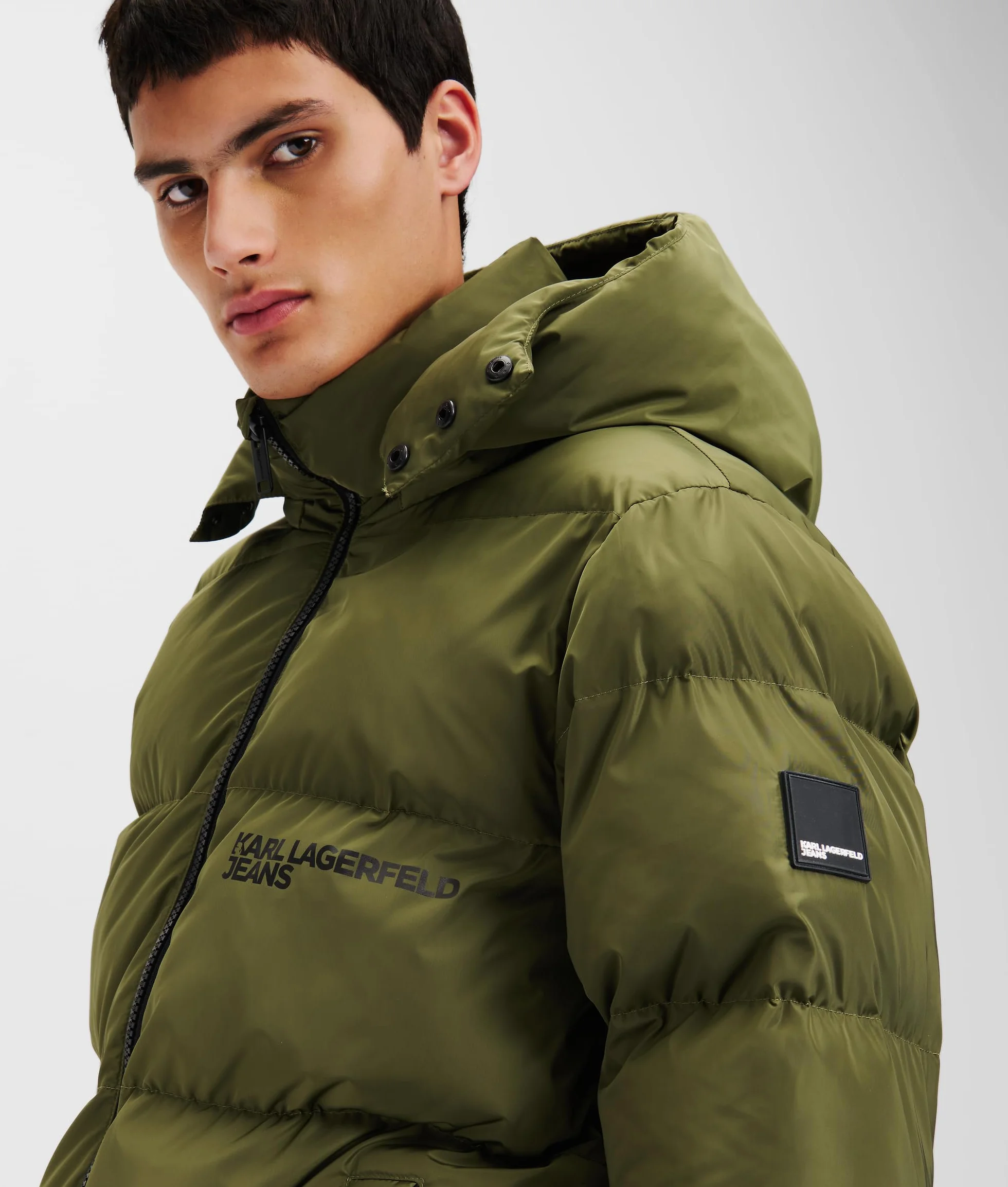 Jeansy Karl Lagerfeld, Męskie, Pikowane, Regular Fit, Zielony, L
