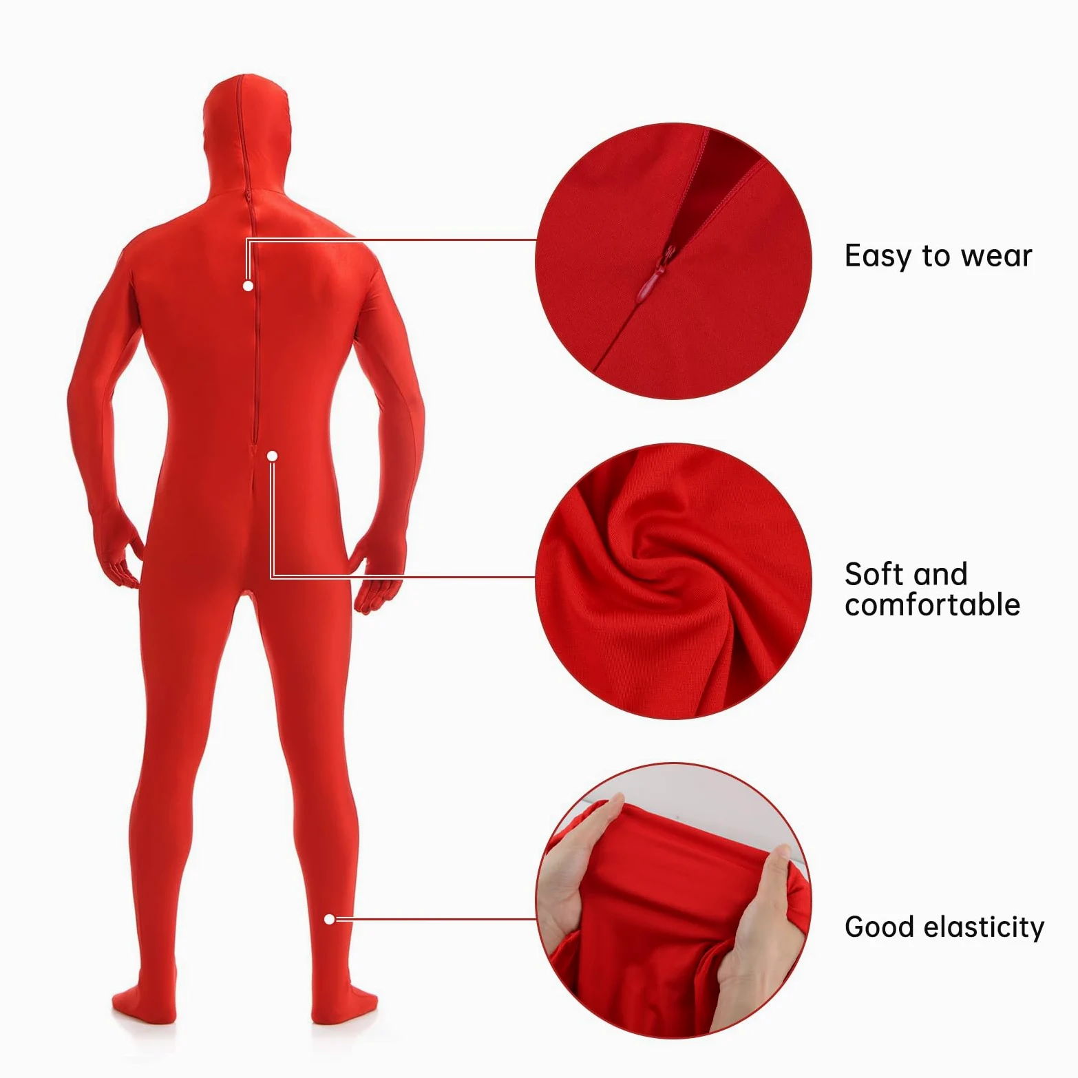 Pełny kombinezon dla kobiet i mężczyzn, zielony ekran unisex, kostium drugiej skóry, Halloween, karnawał, cosplay, odkryta twarz
