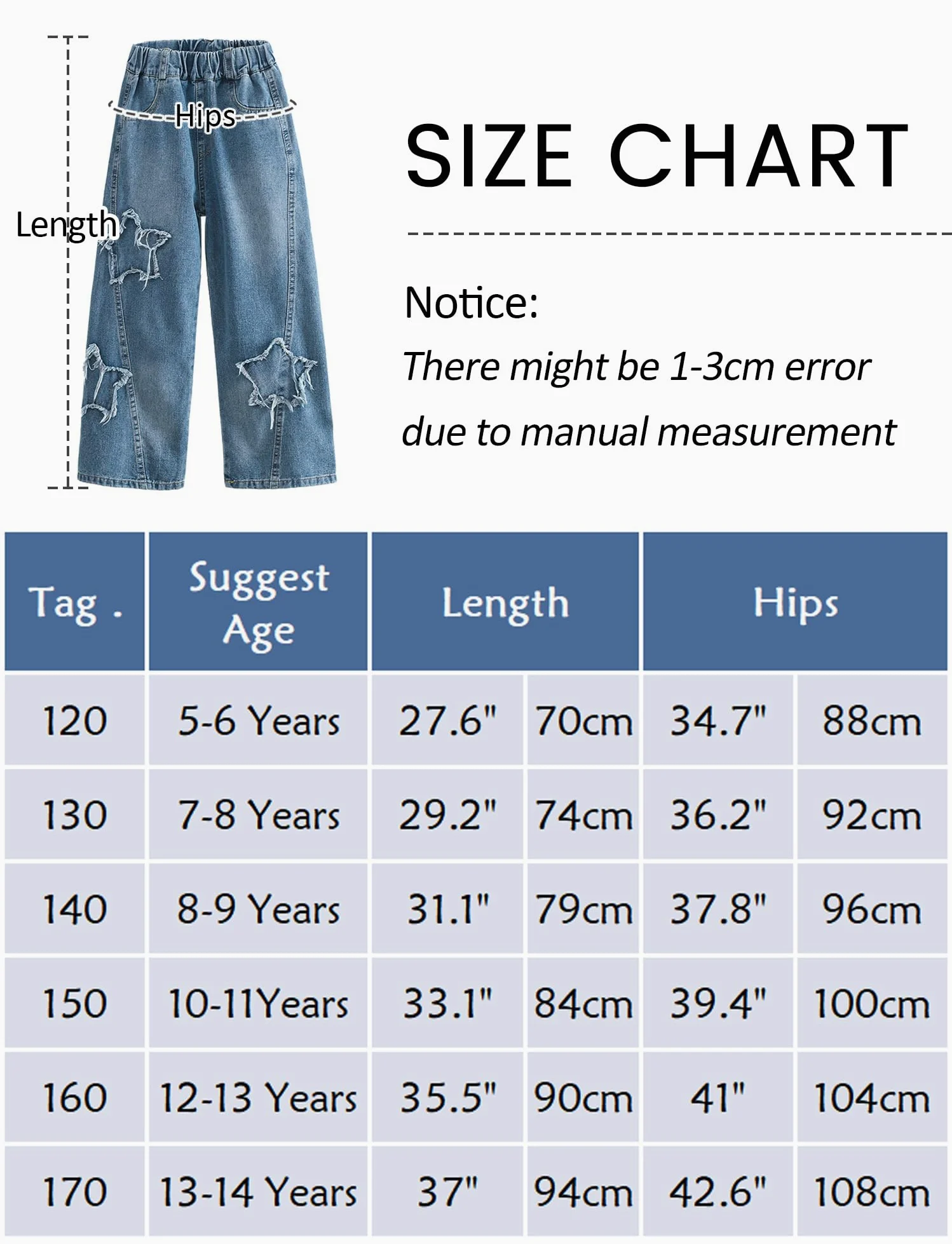 SEAUR Plus Size Girls Jeans Vintage Jeans Baggy Denim Pants Kids Loose Fit Jeans Wide Leg Jeans Y2K Dziewczęce spodnie jeansowe