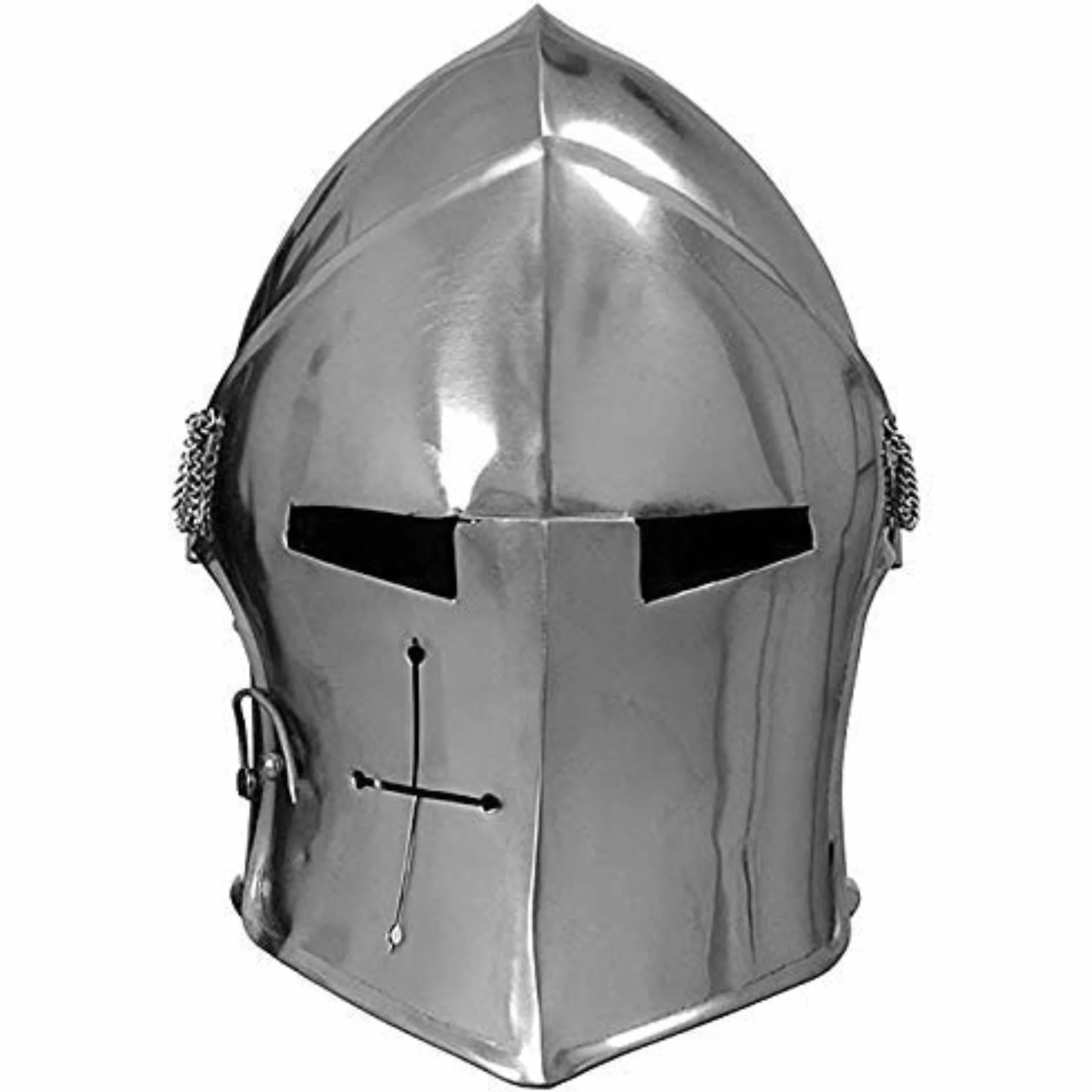 Medieval Replicas Barbuta Helmet Knights Templar Crusader Armour Helmet (Steel) ECTORIA.