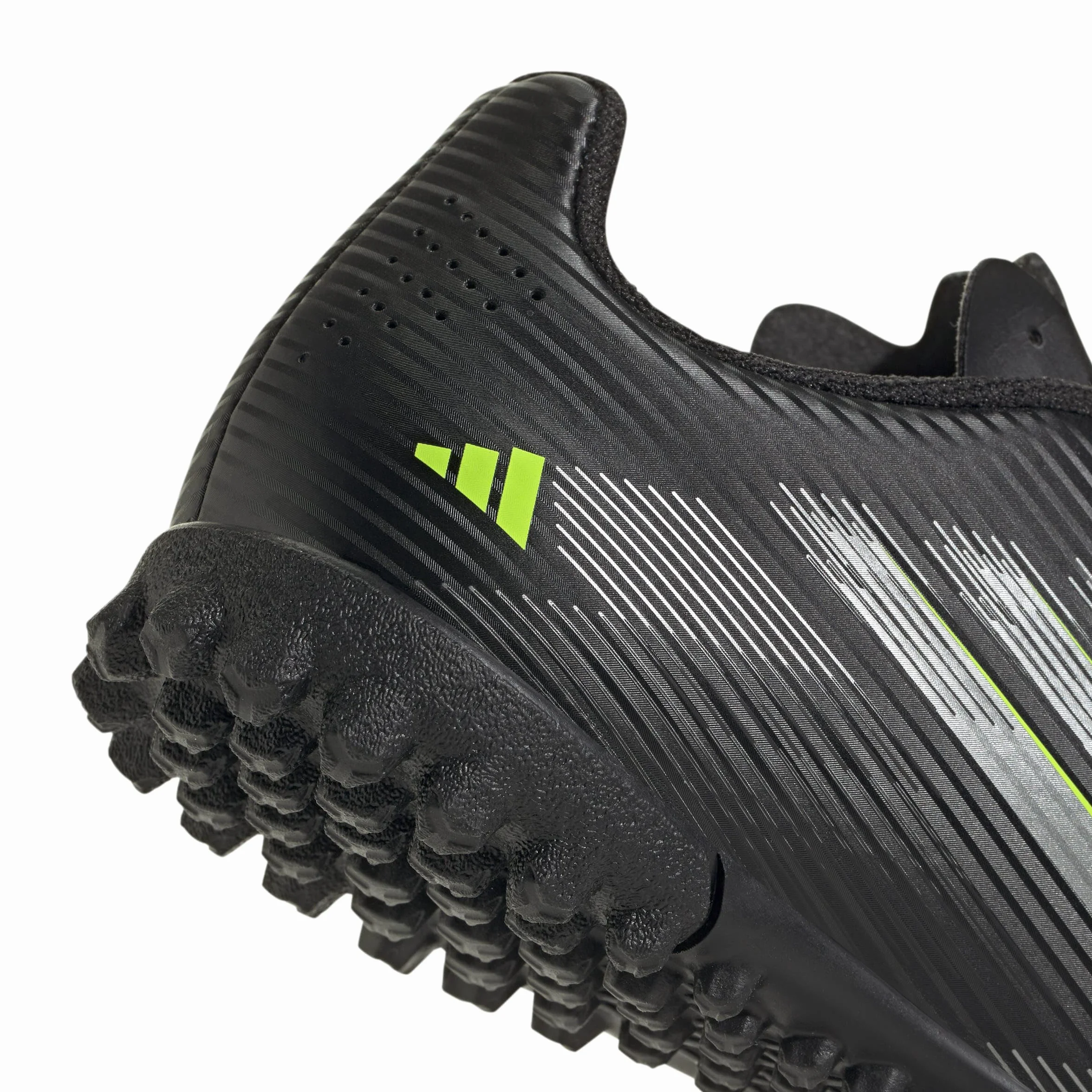 adidas F50 CLUB Turf Football Boots Kids, core black/iron met./lucid lemon, 36 2/3 EU
