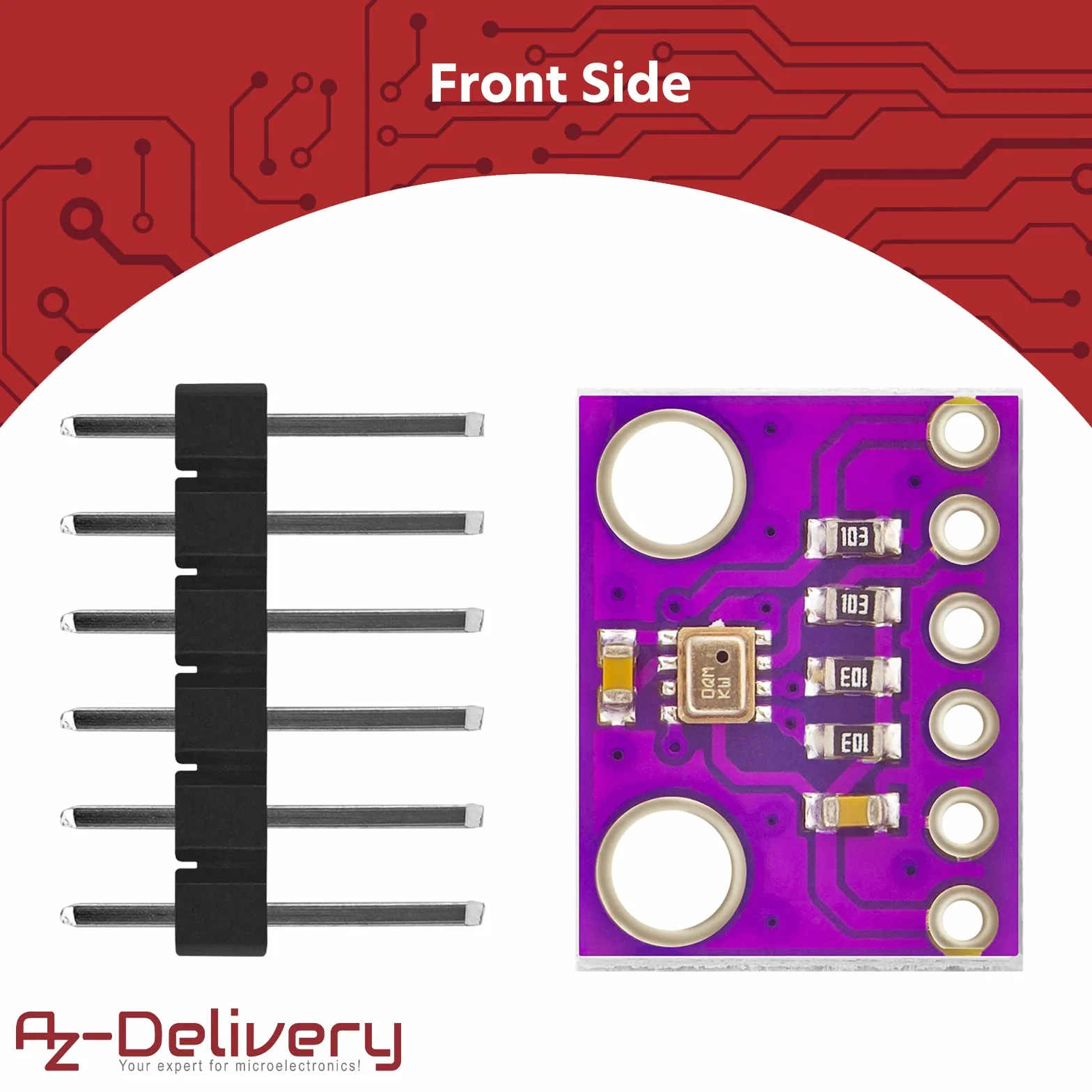 AZDelivery GY-BMP280 Czujnik barometryczny do pomiaru ciśnienia powietrza kompatybilny z Arduino i Raspberry Pi wraz z e-Book!