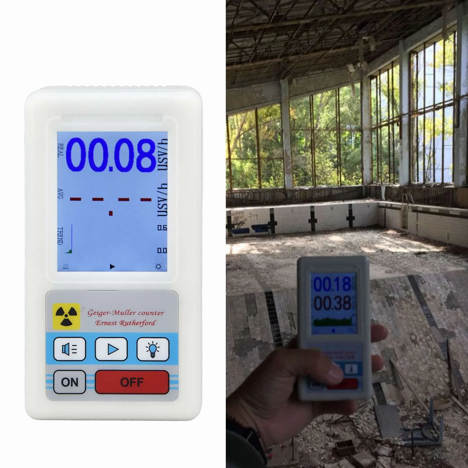 Detektor promieniowania jądrowego, licznik Geigera BR-6 Łatwy do odczytu wielofunkcyjny detektor promieniowania elektromagnetycznego promieniowania jądrowego