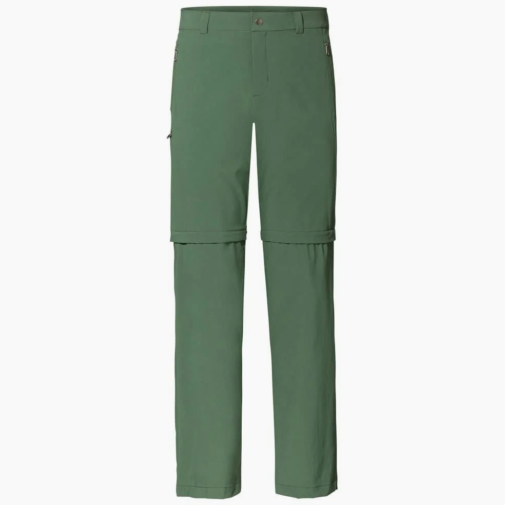 VAUDE Męskie spodnie trekkingowe Farley Stretch Zip-Off Pants II zielone rozmiar 58 krótkie spodnie wodoodporne męskie spodnie trekkingowe z odpinanymi nogawkami, oddychające spodnie trekkingowe z