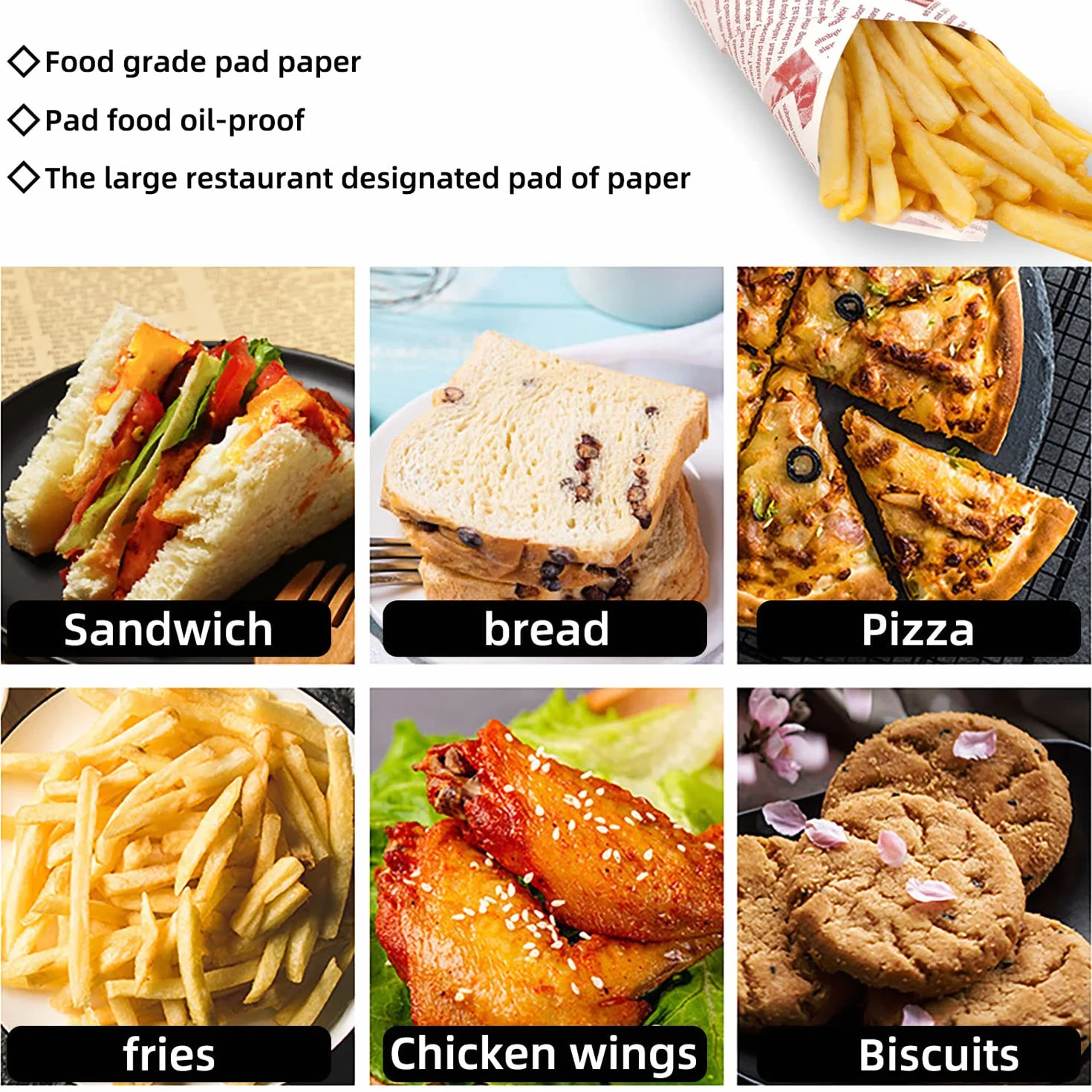 100 Arkuszy Papier do Pakowania Sera, Papier do Pakowania żywności, Wodoodporny i Olejoodporny, na Kanapki/Chleb/Ciasto/Burgery