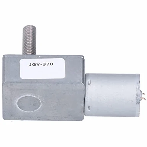 Jgy-370 Przemysłowy silnik z przekładnią ślimakową M8 Wał gwintowany Silnik o niskiej prędkości Samoblokujący (Dc12V 10 obr./min), motoreduktor