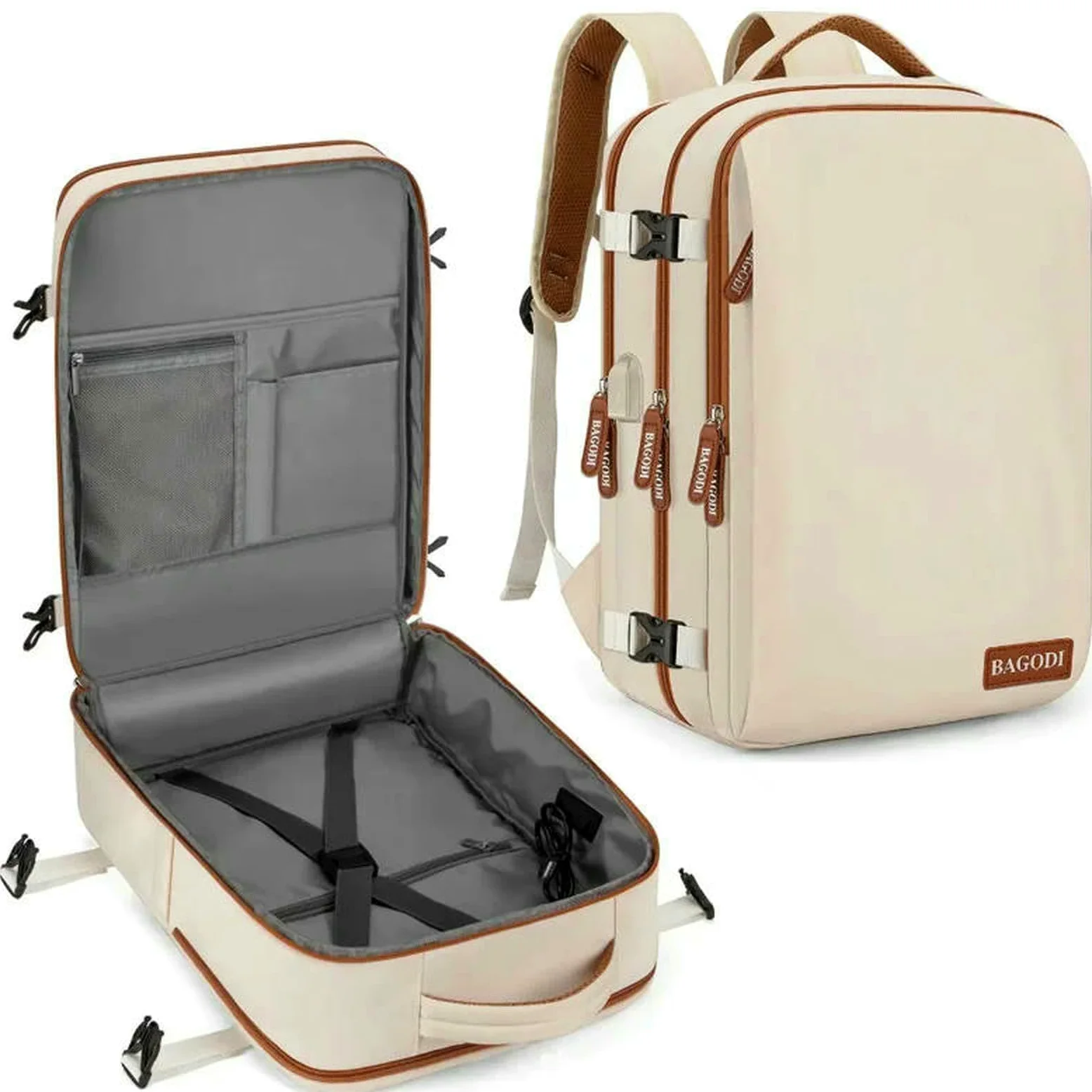 Plecak podróżny 40x20x25 - Easyjet torba kabinowa 45x36x20 na laptopa do transportu samolotem, lekka walizka