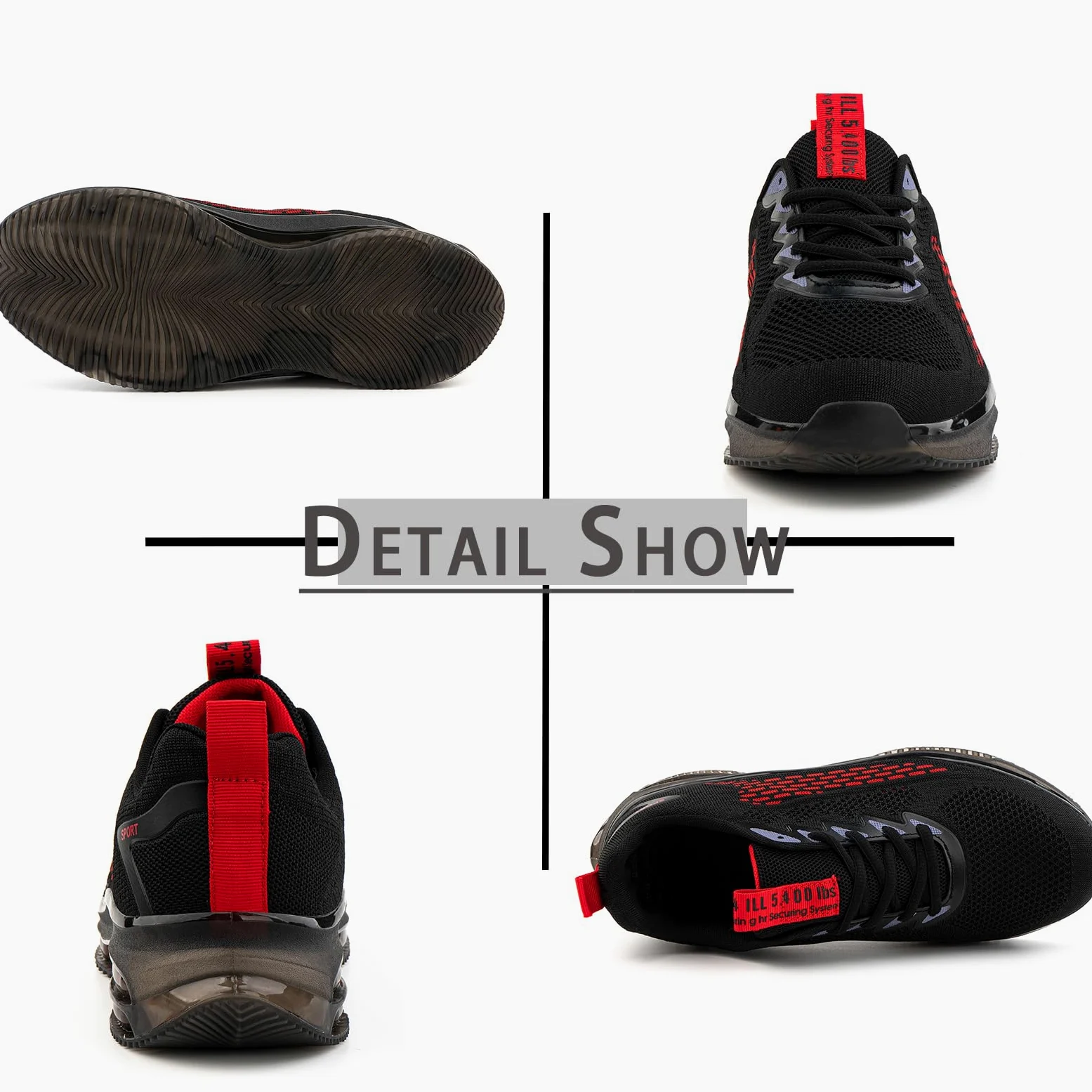 Hitmars Sneakersy męskie do biegania, buty sportowe, oddychające, lekkie buty do chodzenia, do aktywności na świeżym powietrzu, buty do biegania, sportowe, sneakersy, czarne, niebieskie, rozmiar 39-48