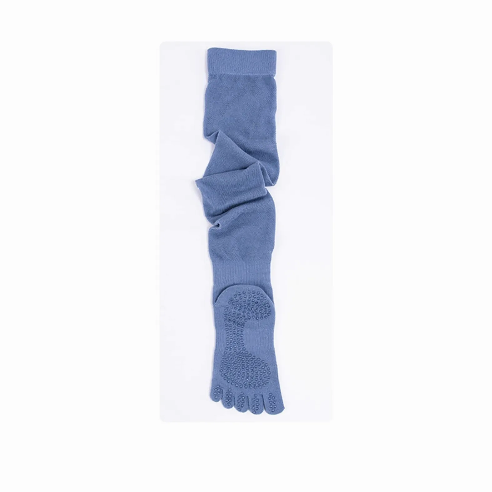 skarpety damskie Pięcioletnice Kobiety Skarpety Jogi Lato Bawełna Cienkie Wysokie Skarpety Sportowe Fitness Pilates Anti-Slip Dot Split Soe Pończochy 3 pary pończochy damskie(C)