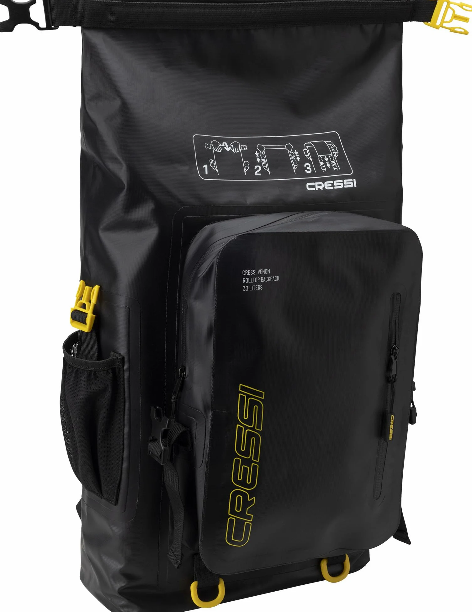 Cressi Plecak wodoodporny plecak unisex dla dorosłych, czarny, 30 l