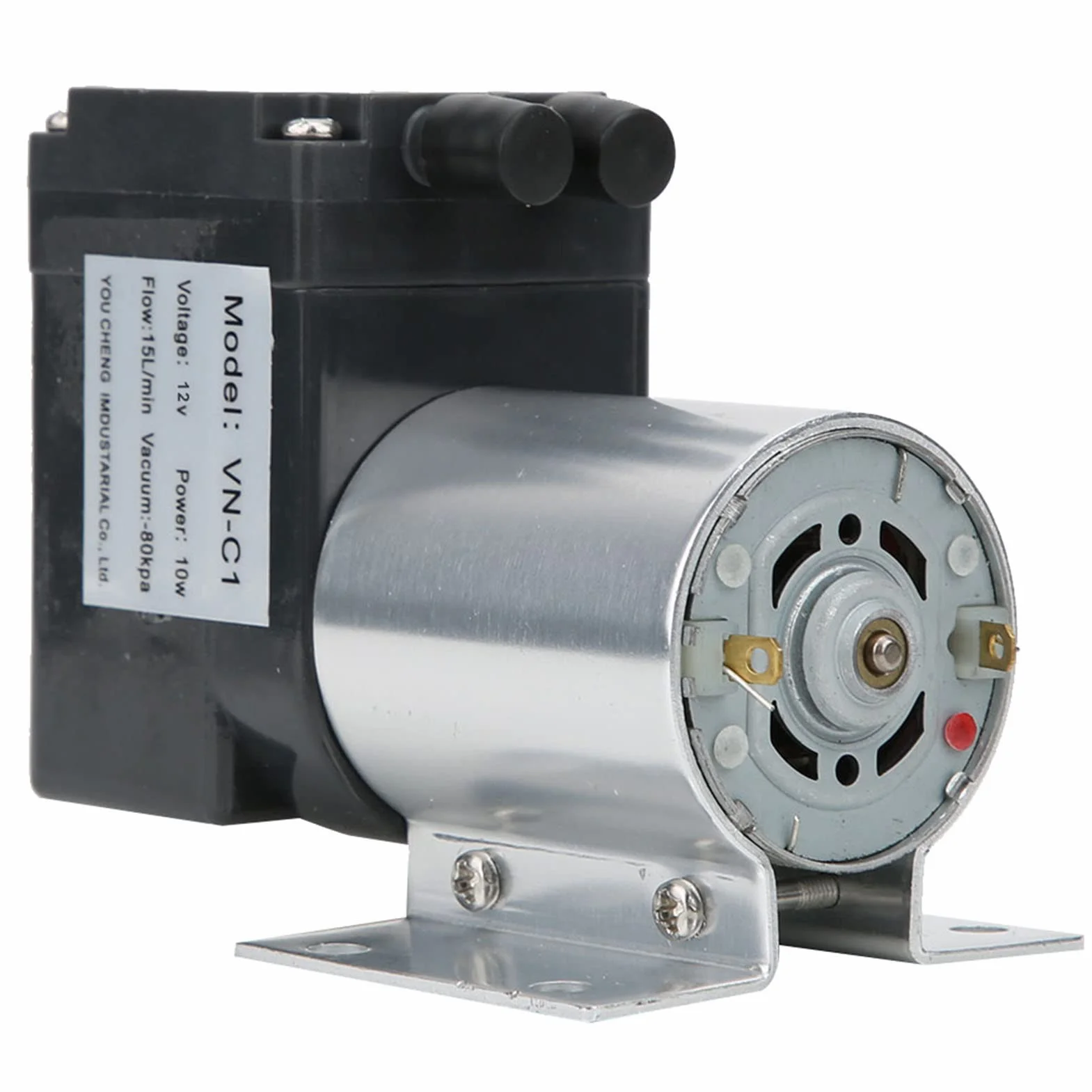DC 12V/24V Mini pompa próżniowa, 200kpa 10W 15L/min Elektryczna przenośna pompa powietrza z uchwytem, ujemne ciśnienie ssanie pompowanie powietrza kompresor membranowy pompy dla projektów(24V)