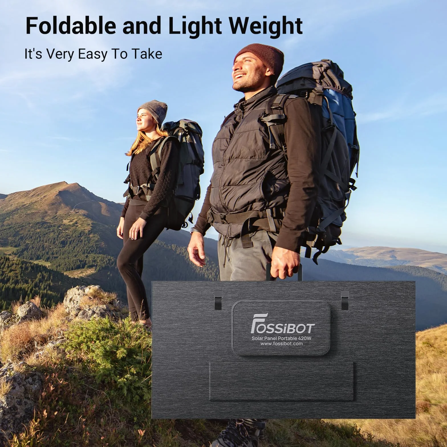 FOSSiBOT - PL | DYSTRYBUCJA | SP420 | 420W | Panel solarny | MC4 | do przenośnej stacji zasilania F2400 F3600