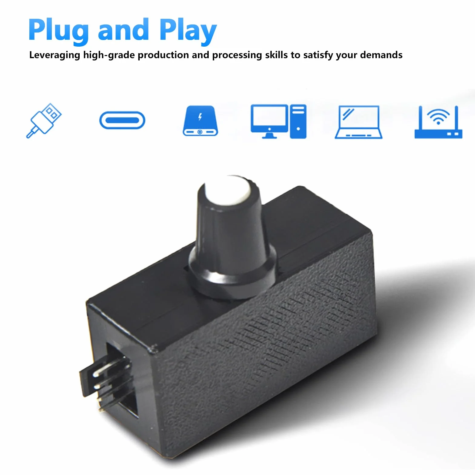 PWM sterowanie wentylatorem, 4-pinowy regulator prędkości PWM, kontroler wentylatora, zasilacz USB typu C, 12 V DC-DC Boost Converter do samodzielnego chłodzenia wodą i sterowania wentylatorem, łatwy
