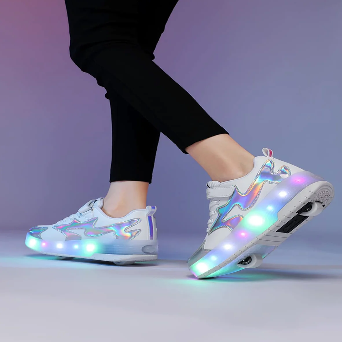 Kowo Buty LED Wielokolorowe dla Dzieci Wrotki Rozmiar 10-6 35 EU