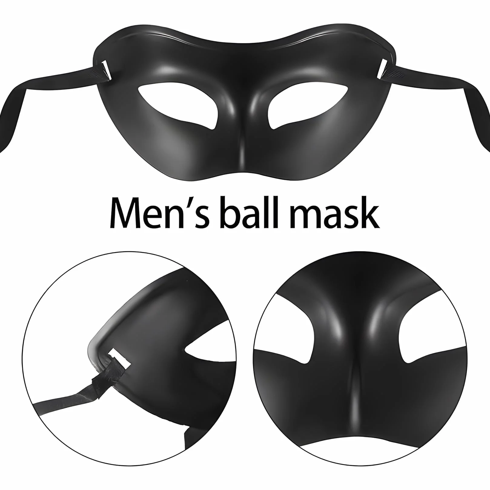 6 Sztukowe Maski Balu, Czarne Wenecjańskie Party Tkaniny, Damskie i Męskie Sexy Maski na Bal Maskowy, dla Kostiumowych Przyjęć