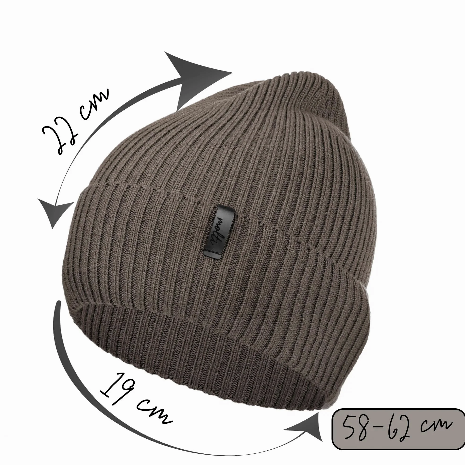 molti Zestaw damskiej czapki i szalika – 100% wełna z merynosów, czapka beanie z dzianiny 203 cm, ciepła i oddychająca, na jesień i zimę | rozmiary: 55 – 62 cm, wybór kolorów