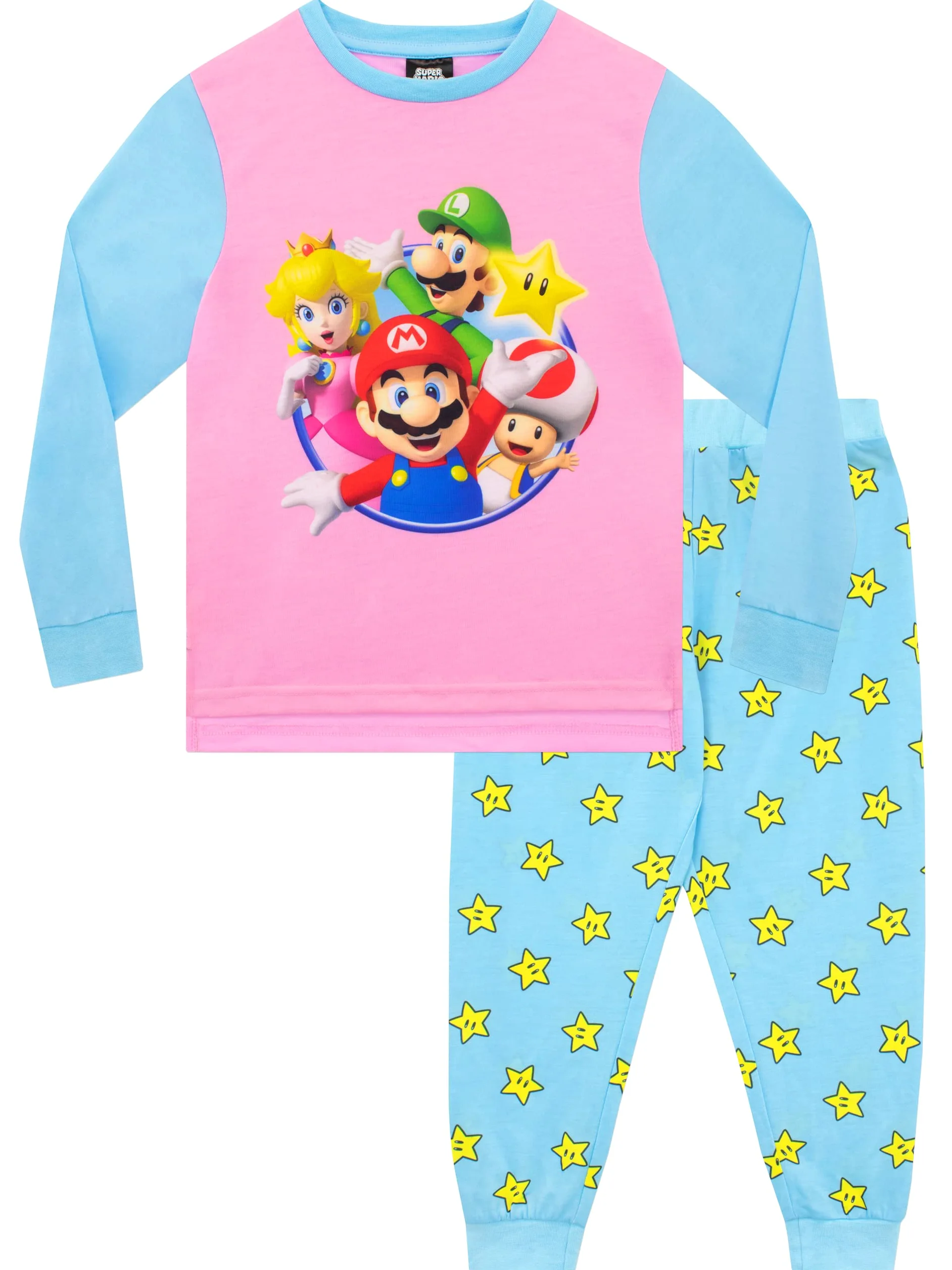 SUPER MARIO Dziewczęca piżama Gra Komplet bielizny nocnej dla dzieci