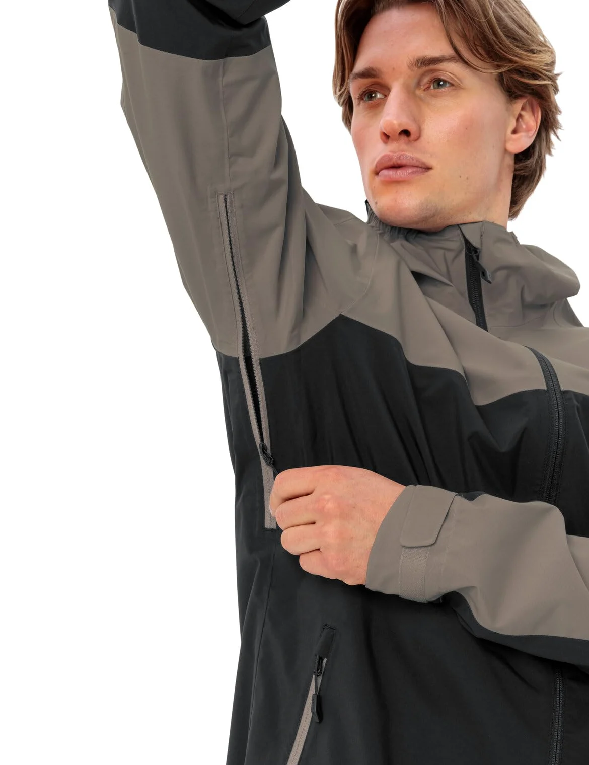 VAUDE Męska kurtka przeciwdeszczowa Moab Rain Jacket – wodoszczelna kurtka MTB, 2,5-warstwowa membrana, wentylacja pod pachami, zwijany kaptur, materiał z recyklingu – Made in Germany