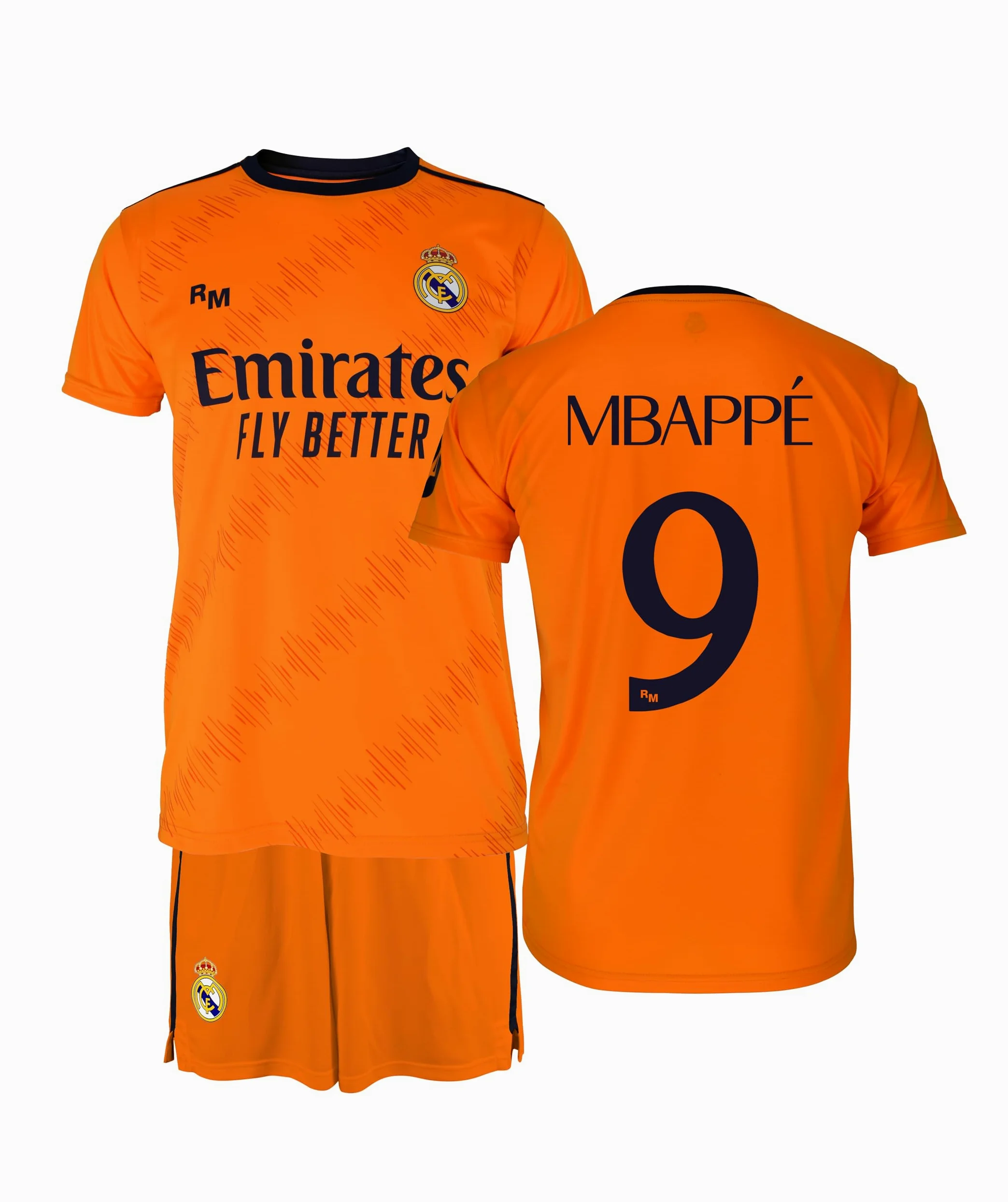 Real Madrid Zestaw dziecięcy T-shirt i spodnie Mbappe 9 Drugi strój 2024-2025 Oficjalna replika