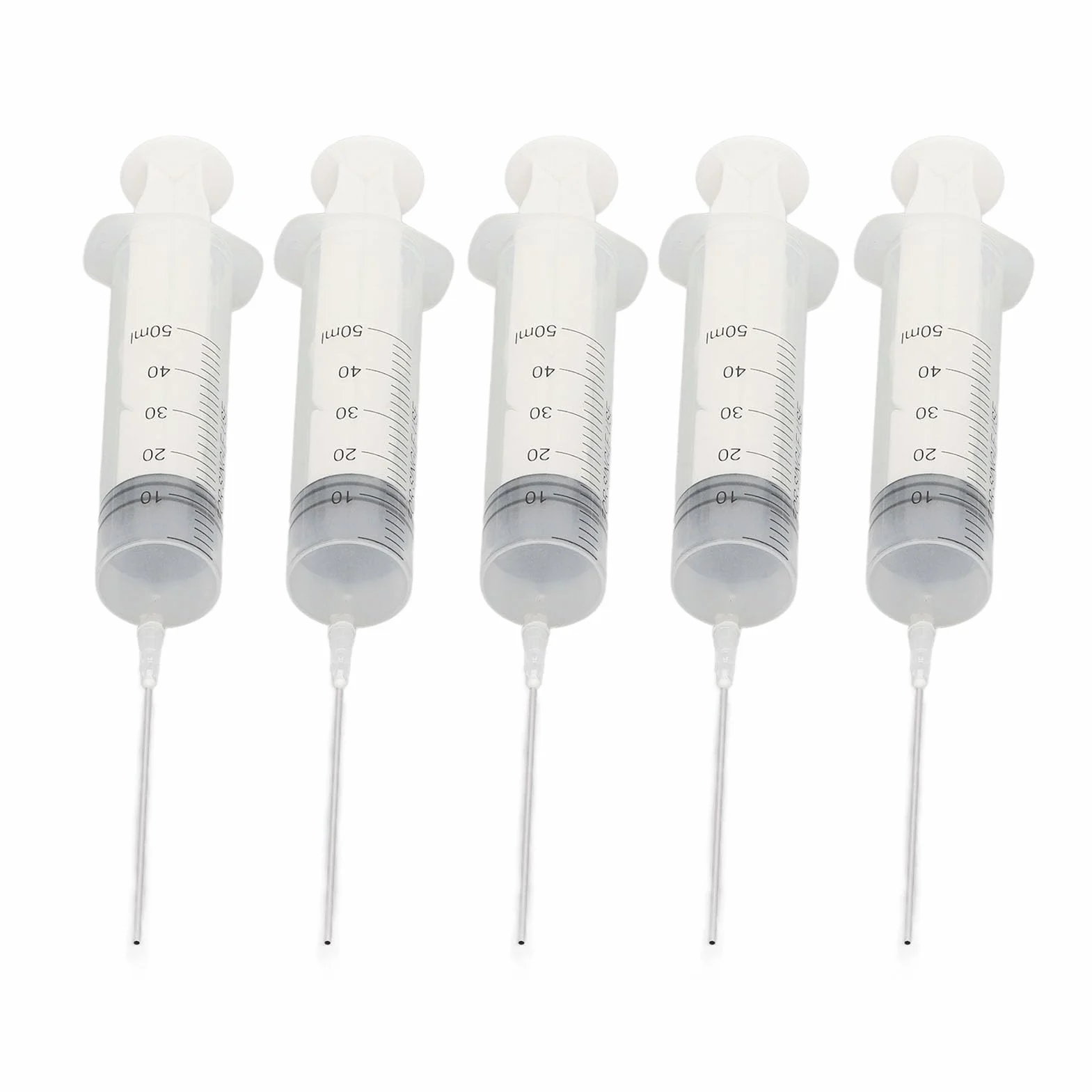 50ml Strzykawka do Tuszów 5 Sztuk z Podziałką | Zestaw Strzykawek do Drukarek i Laboratorium | Precyzyjne Dozowanie Atramentu i Eksperymentów | Wielofunkcyjna Skala | Strzykawki do Tuszów