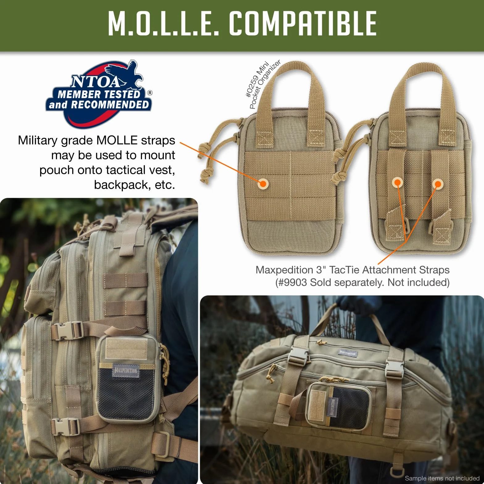 Maxpedition Mini kieszonkowy organizer khaki