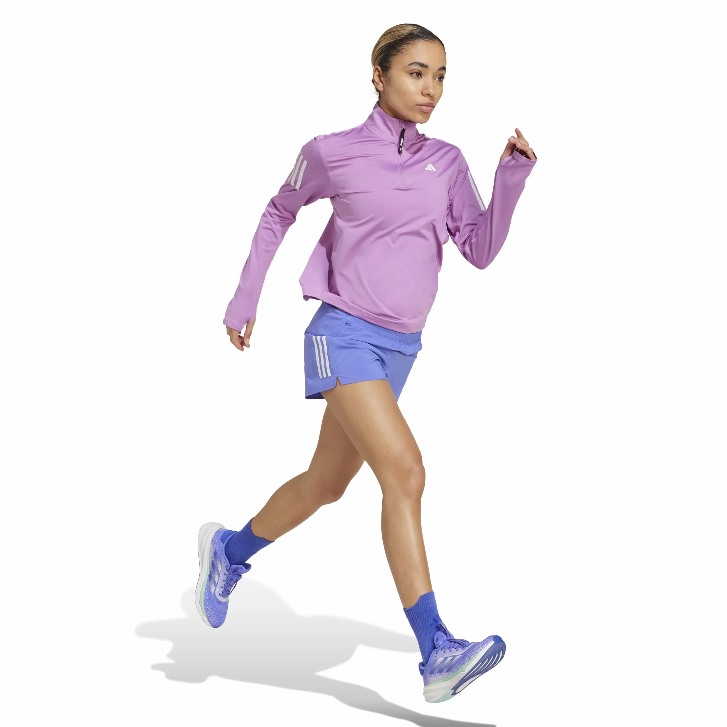 adidas Kobiety Own the Run Half-Zip Jacket, preloved purple, L