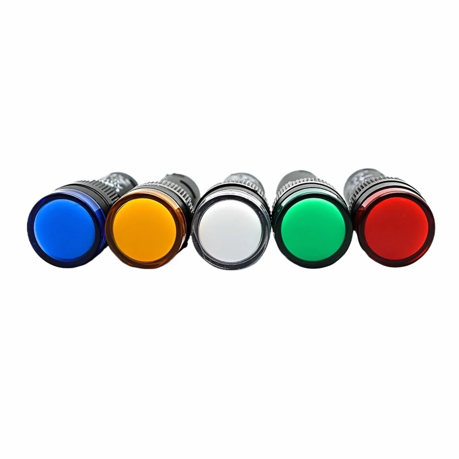 16MM Lampka LED do montażu panelowego sygnał pilota wskaźnik mocy 12 V 24 V 110 V 220 V 380 V Czerwony Zielony Żółty Niebieski Biały LED (Kolor: Zielony, Rozmiar: 12 V)