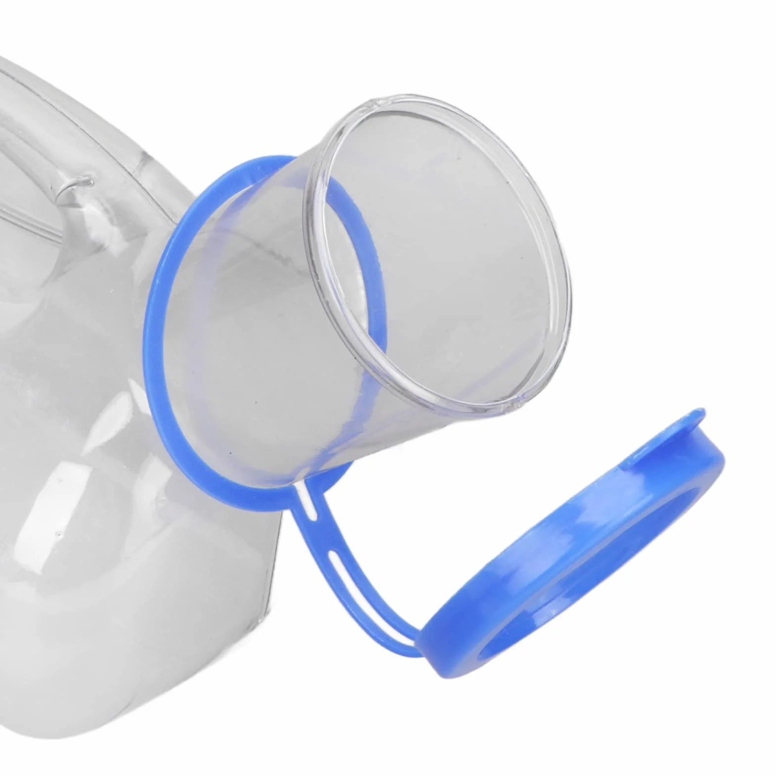 Pisuary dla Mężczyzn, Męskie Butelki Pisuarowe 1000 Ml Przenośny Pisuar Męski z pokrywką Przezroczysty Plastikowy Pojemnik na Mocz Butelki Pee dla Podróżnych Osoby w Podeszłym
