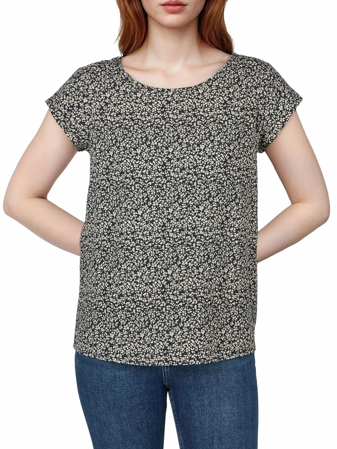 DENIMFY zestaw 2 koszulek damskich okrągły dekolt krótki rękaw czarny różowy zielony granatowy S M L XL XXL