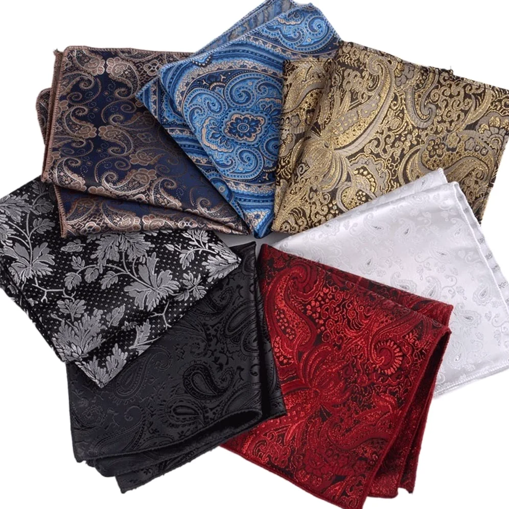 Męskie poszetki, Garnitury Chusteczki kieszonkowe 25cm*100cm Męskie chusteczki do nosa Kratka Moda Ręcznik na klatkę piersiową Hanky