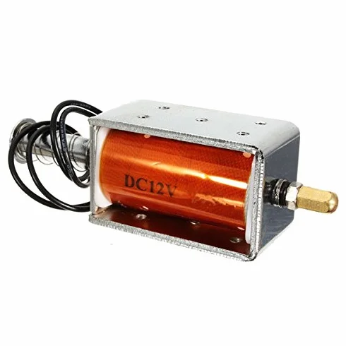 EsportsMJJ DC 12V 35mm długi skok Push Pull Solenoid Mały elektromagnetyczny magnes elektryczny