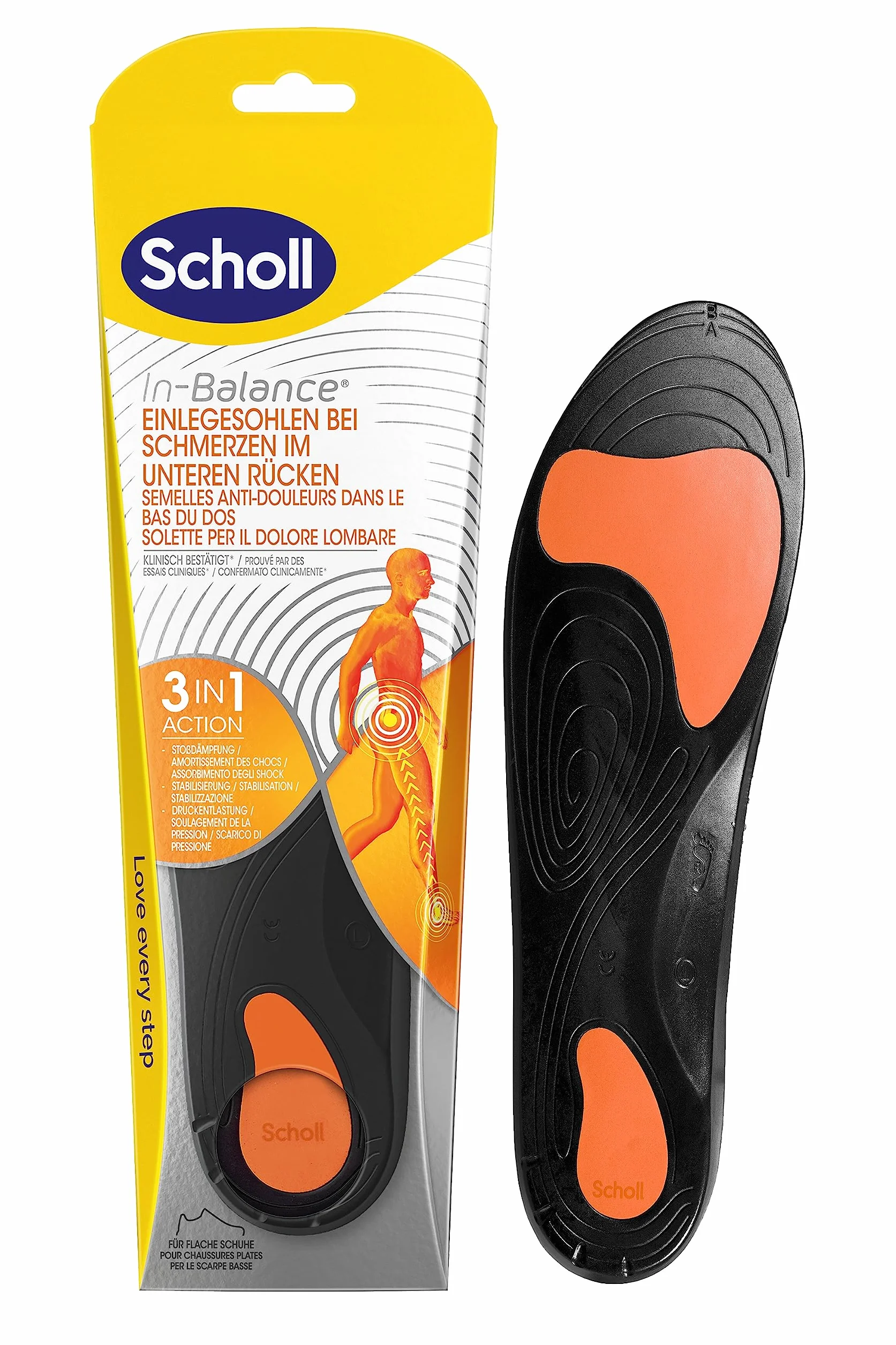 Scholl Wkładki do Butów, Czarny, 42,5-45