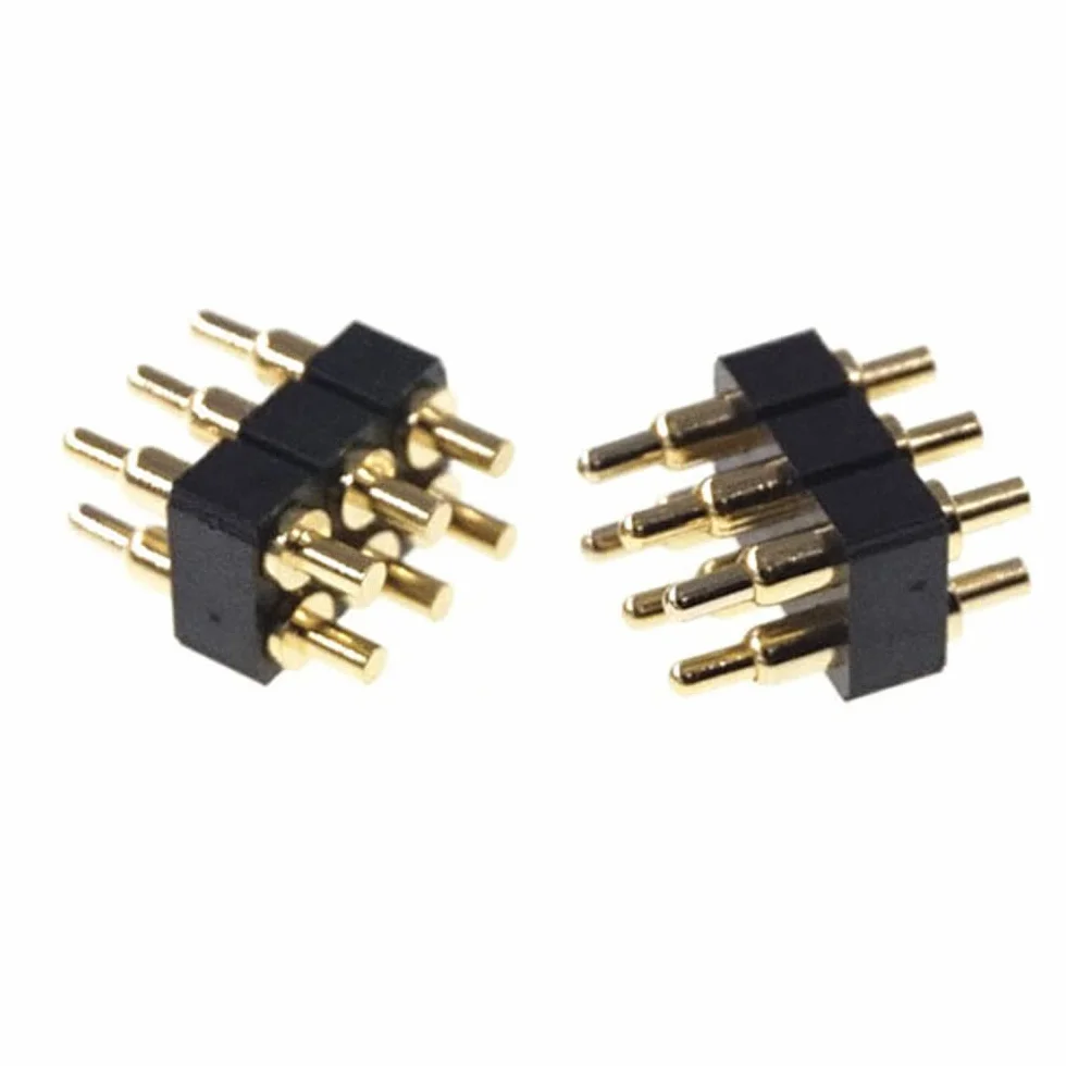 2PCS Złącze Pinowe Z Obciążeniem Sprężynowym Pogo 6-Pozycja 2×3 Pitch 2.54 Siatka Podwójny Rzęd 7.0MM Wysokość Przez Otwory PCB DIP