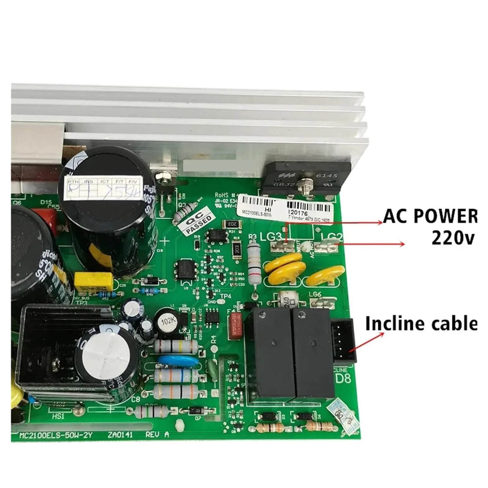 MC2100ELS 50W 2Y Kontroler Silnika Bieżni MC2100ELS-50W-ZY Dolna Płyta Sterująca Płyta Zasilająca - Kompatybilny Z ICON - Kompatybilny Z PROFORM - Kompatybilny Z NordicTrack