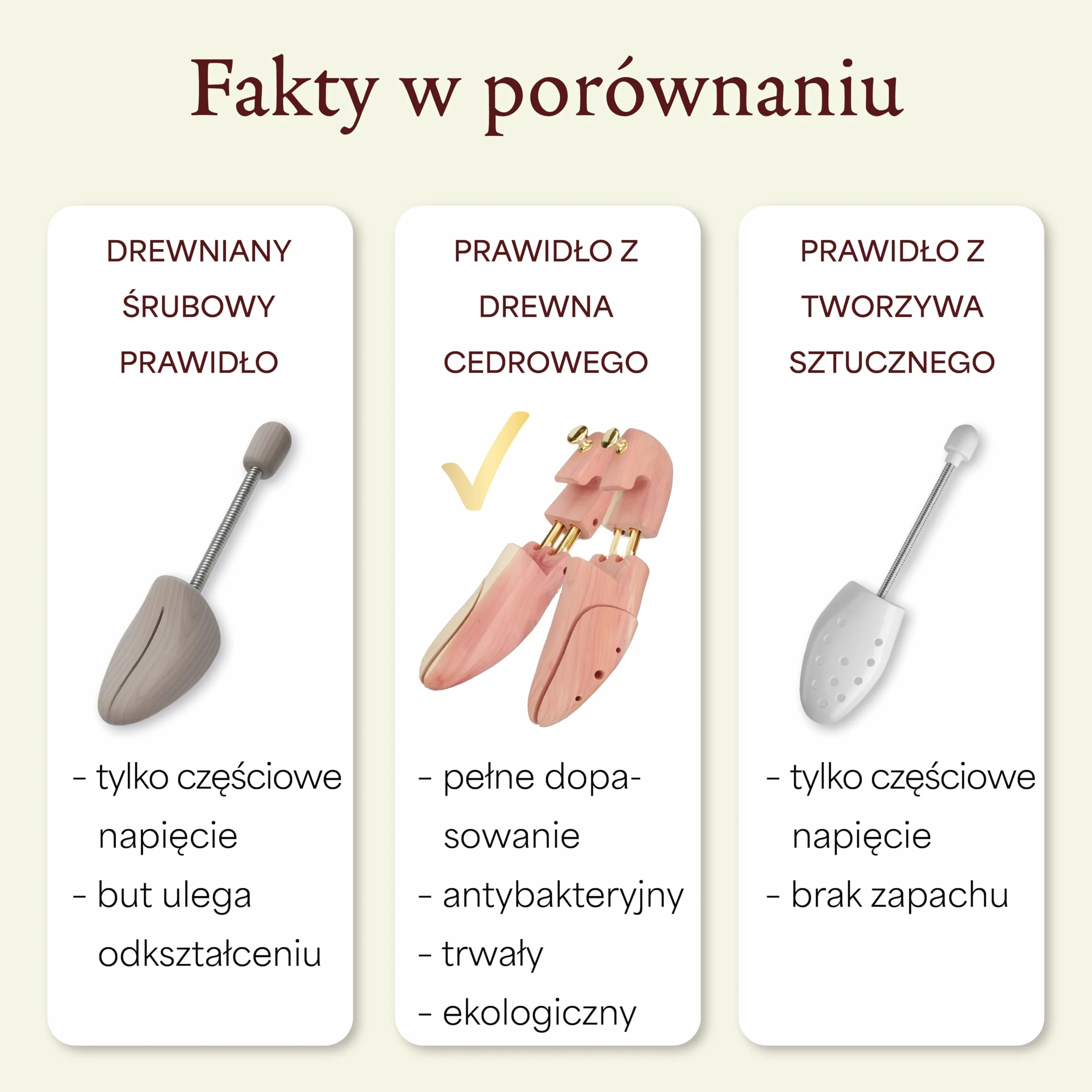 Langer & Messmer Napinacz do butów z drewna cedrowego (dla mężczyzn i kobiet) wraz z łyżką do butów podróżnych z drewna cedrowego, rozmiar 34 do 50, oryginał!, beżowy, 40-41