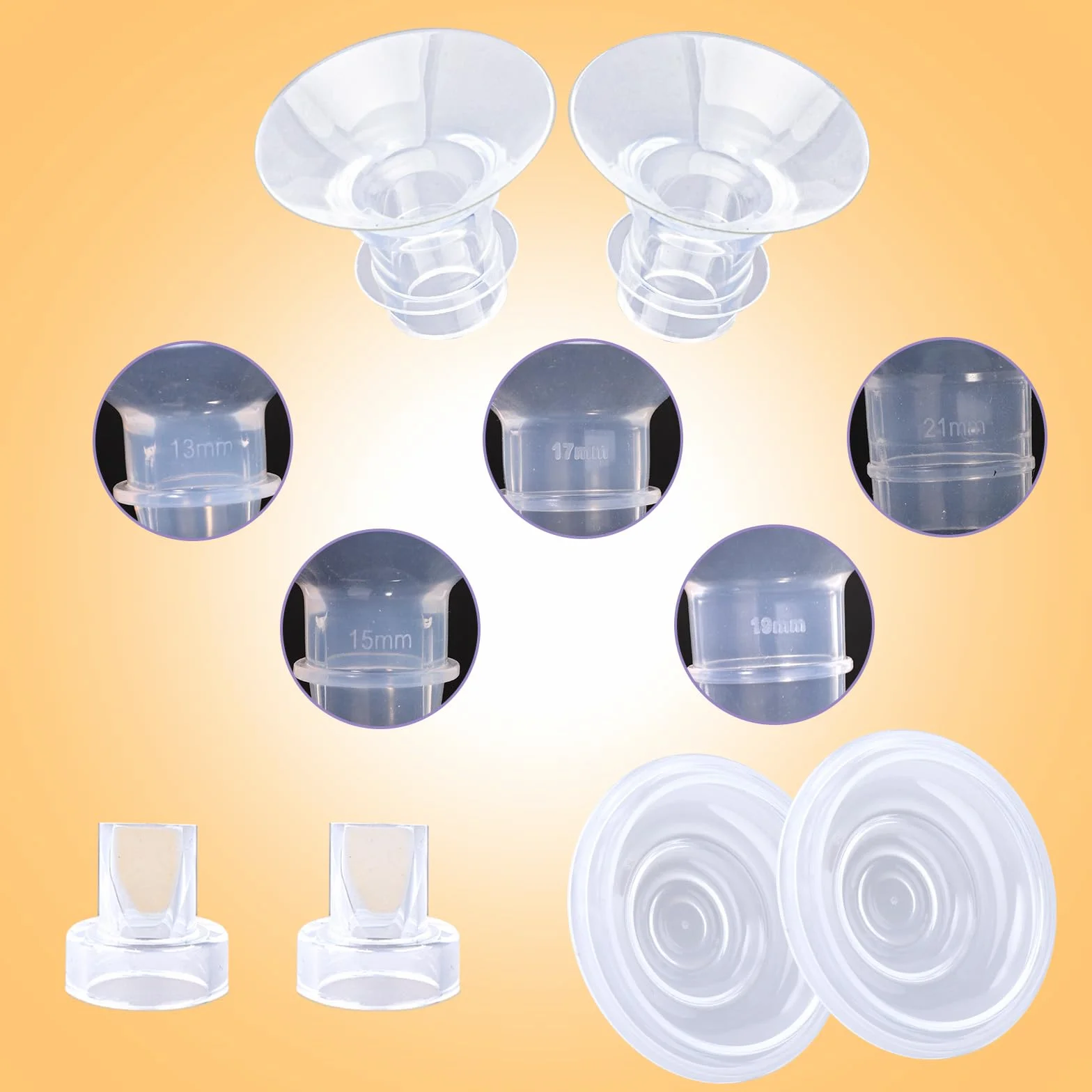 9 Wkladek Kolnierzowych, Silikonowa Wkladka Kolnierzowa Laktatora Poreczne Akcesoria do laktatora Kompatybilne z Laktatorem Momcozy/TSRETE / S9/ S9Pro/S10/S10Pro/S12/S12Pro/S12A/S13/ S15