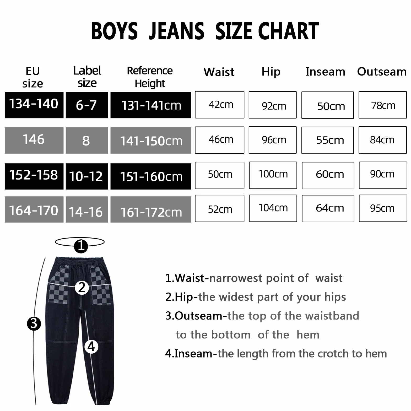 MEILONGER Baggy Jeans chłopięce dziecięce elastyczne spodnie ze stretchem w talii, modne spodnie jeansowe