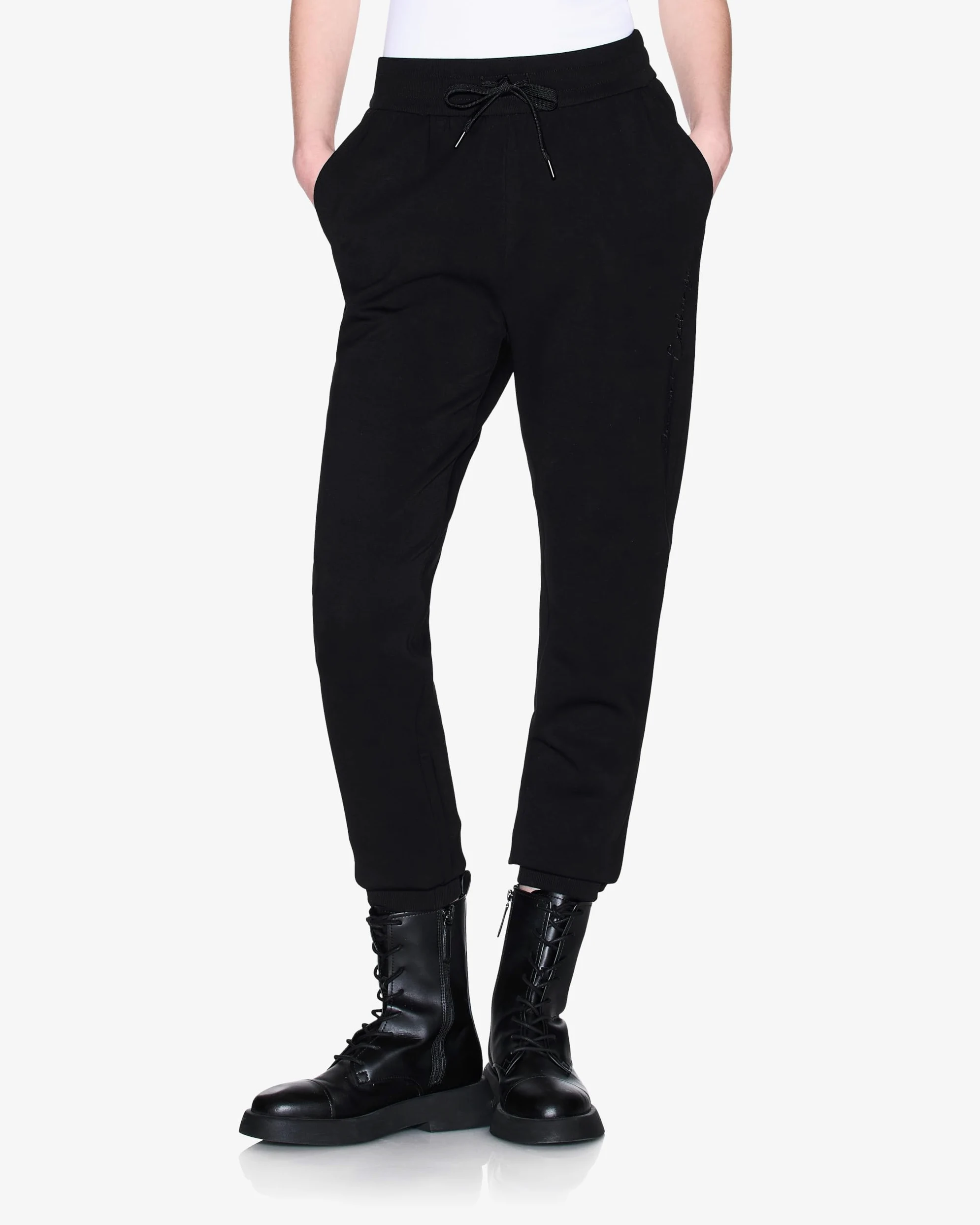 Armani Exchange Essential, Logo Signature, Shiny Logo On Drawstring - Spodnie dresowe Kobiety