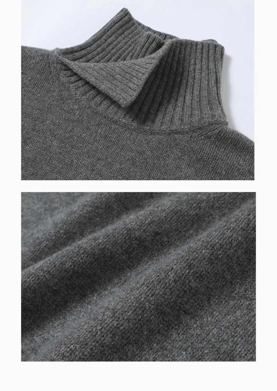 Damski sweter z golfem w jednolitym kolorze, oversize, sweter na co dzień