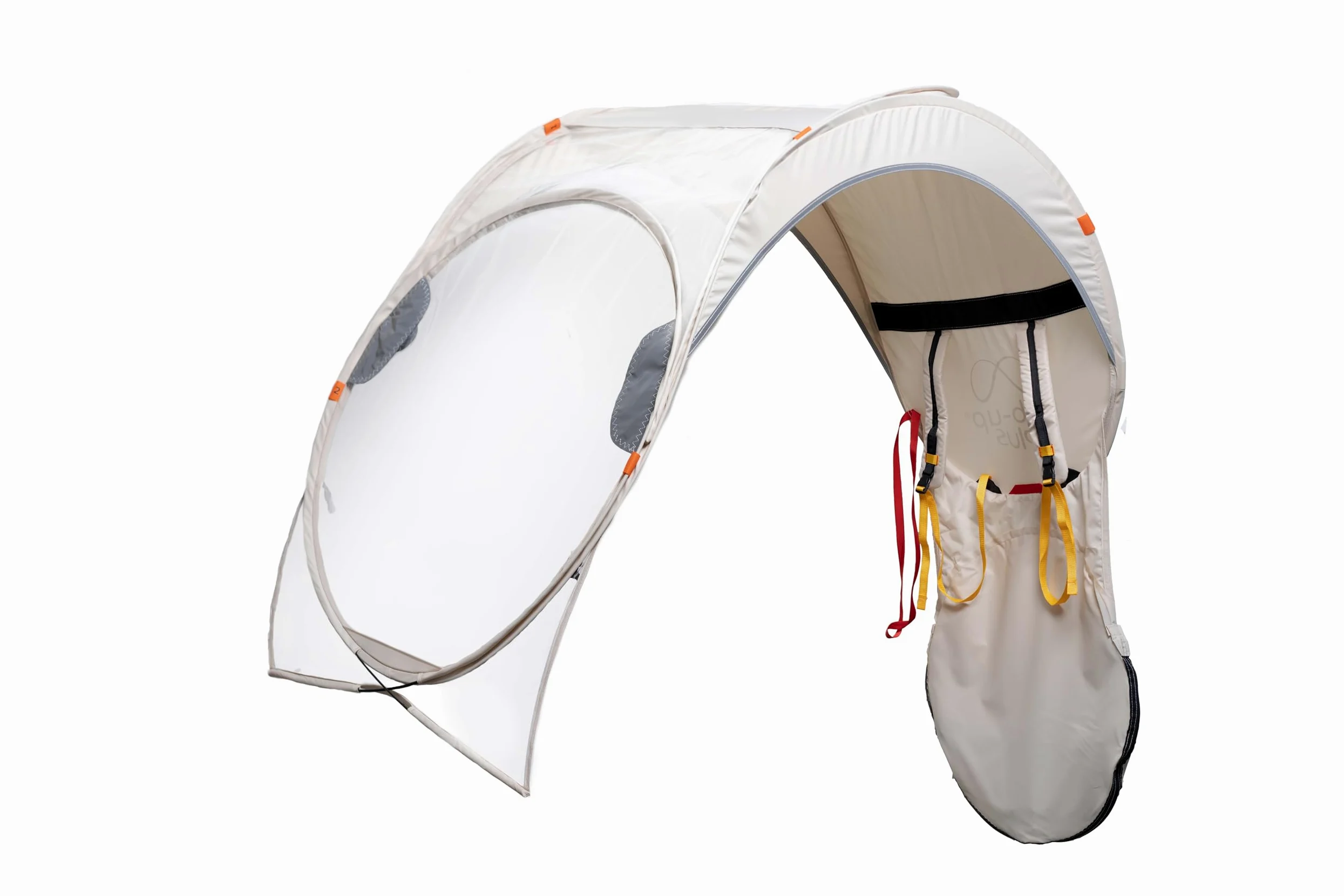 Bub-up Plus The Rain Protection w wersji Plus, która zastępuje odzież przeciwdeszczową (wodoodporna, kurtka, peleryna, parka, poncho...). Opcje dodatkowe w stosunku do wersji klasycznej.