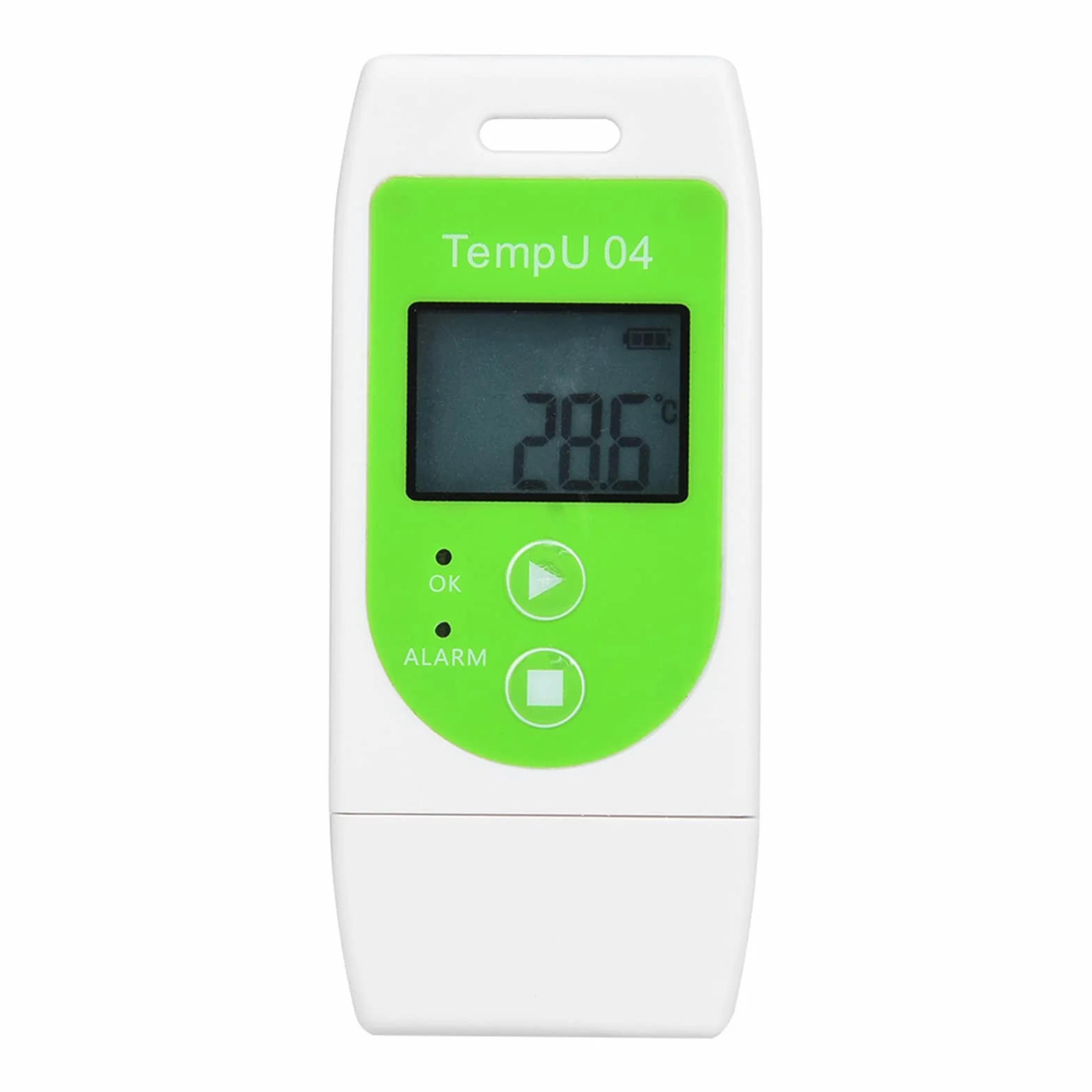 Rejestrator Temperatury, Cyfrowy Rejestrator Danych Temperatury USB z Raportami PDF i CSV Wielokrotnego Użytku Rejestrator Temperatury 32000 Punktów, Wyświetlacz LCD o Wysokiej