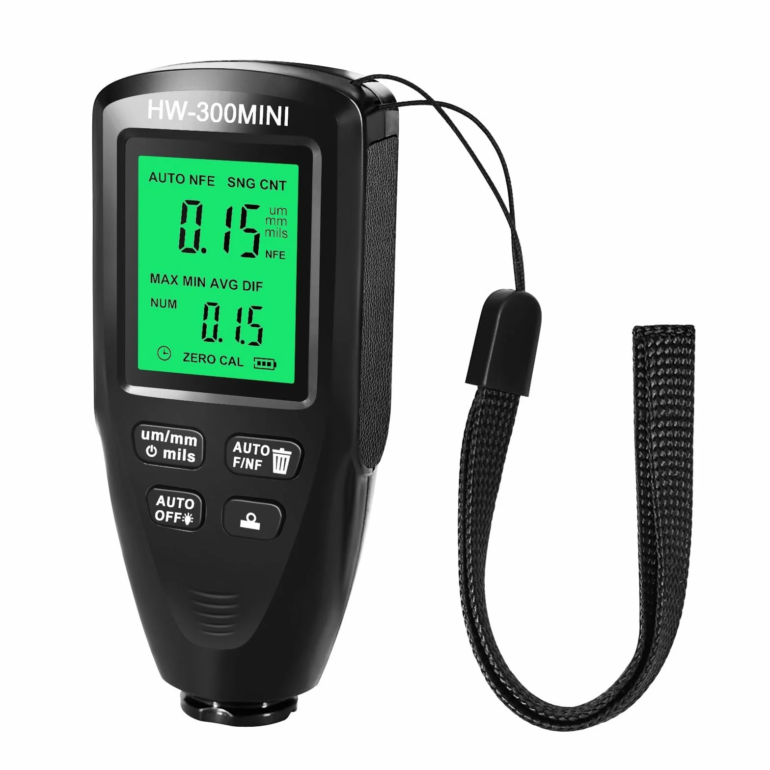Miernik grubości warstwy 0-2000 μm, miernik grubości z cyfrowym wyświetlaczem LCD i poziomem baterii, miernik warstwy lakieru Auto Fe & NFE cyfrowy miernik lakieru do testerów lakieru samochodowego