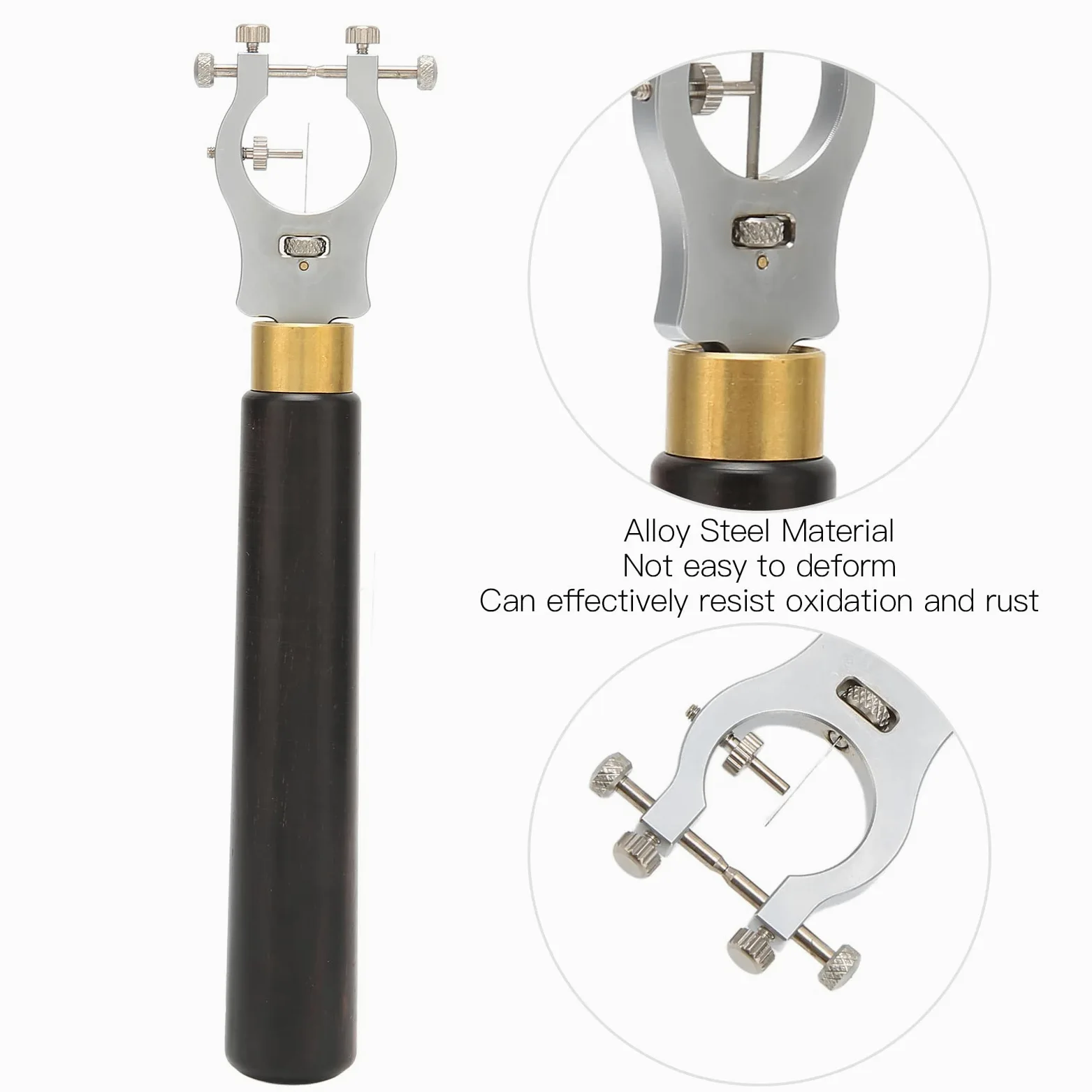 PolyGen Watchmaker Truing Caliper Naprawa zegarków ze stali stopowej Truing Suwmiarka 6,1 x 1 cal ze schowkiem do korekcji koła balansu ruchu