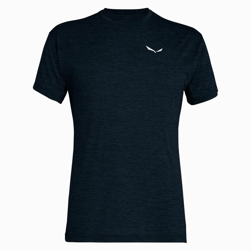 Salewa PUEZ Melange Dry M S/S Tee, S, Blueberry Melange