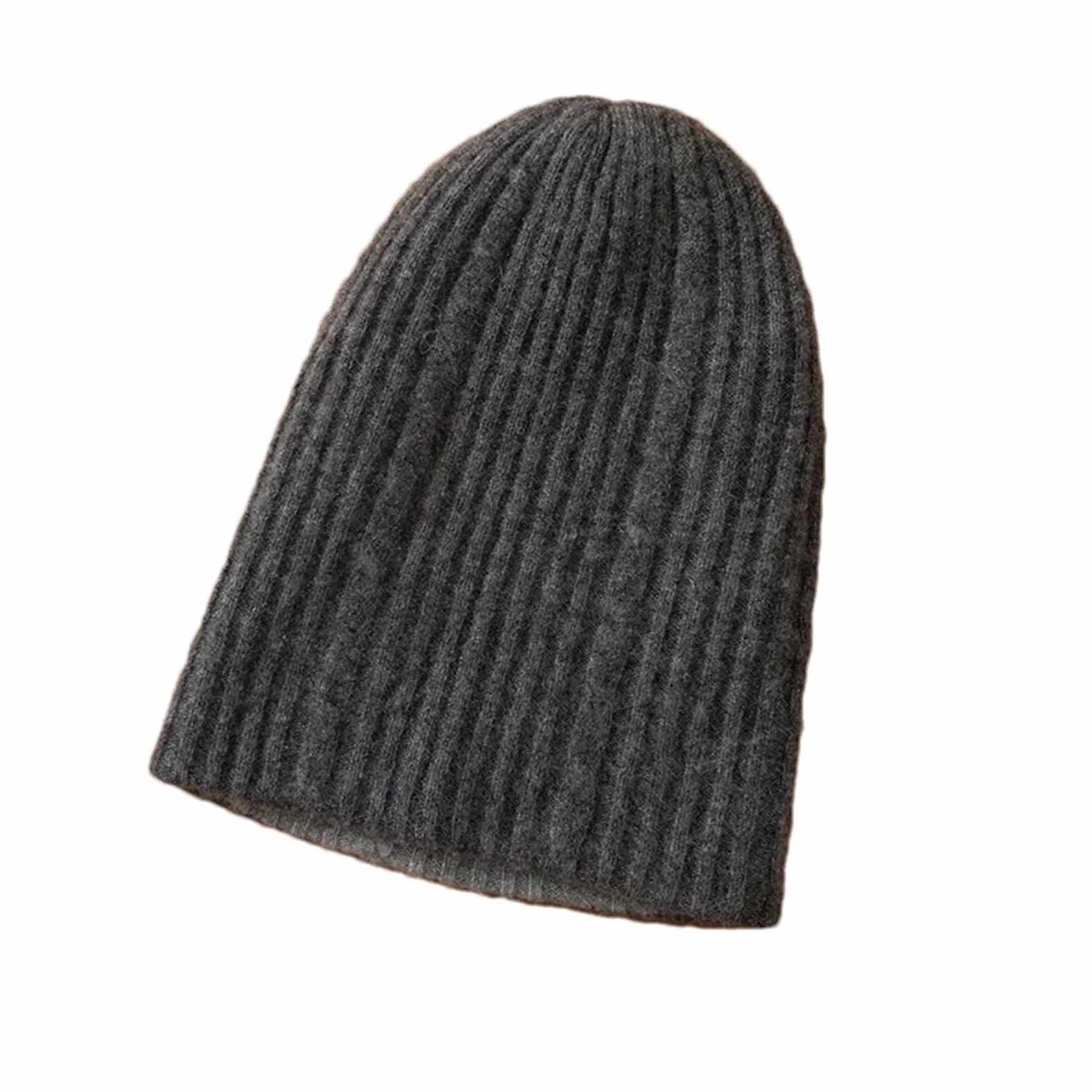 Damskie czapki zimowe kaszmirowe dzianinowe czapki damskie grube ciepłe czapki beanie Skullies czapka jednolity kolor czapki zabezpieczające